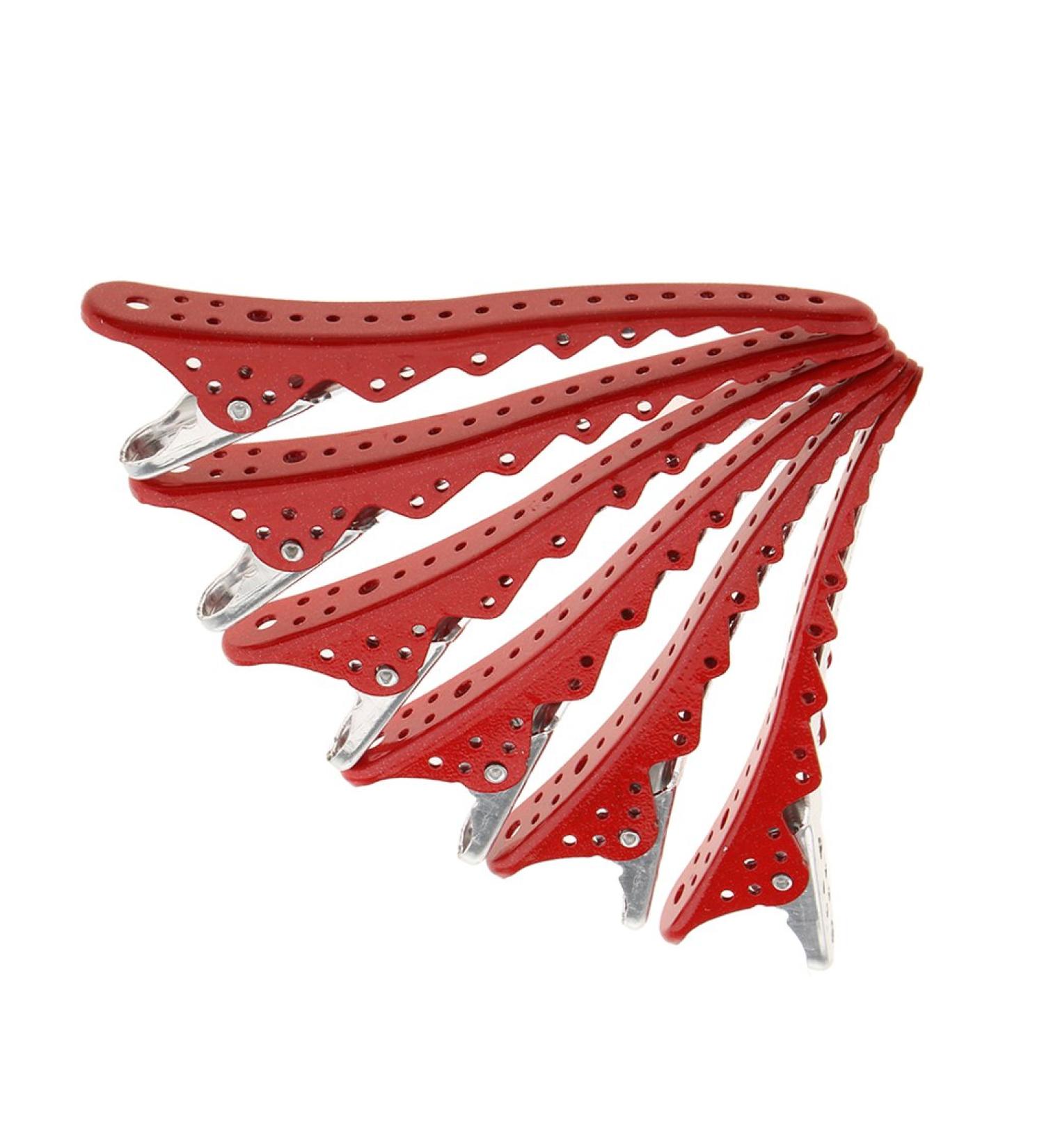MagiDeal Red Hair Sectioning Clips Set - 6 Professional Hairdresser Hair Clips for Easy Styling & Sectioning - Buy Online on GoSupps.com