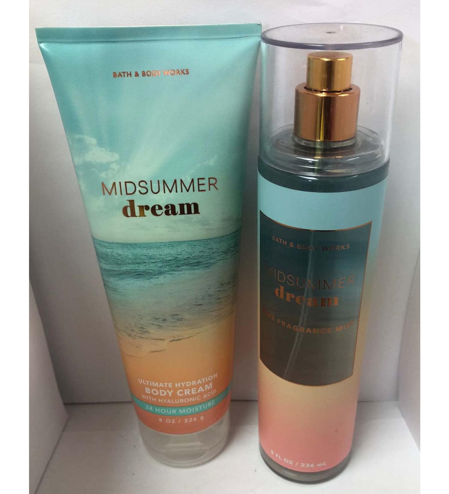 White Barn BBW Bath and Body Works MIDSUMMER DREAM Duo: Fine Fragrance Mist & Ultimate Hydration Cream - Buy Online on GoSupps.com
