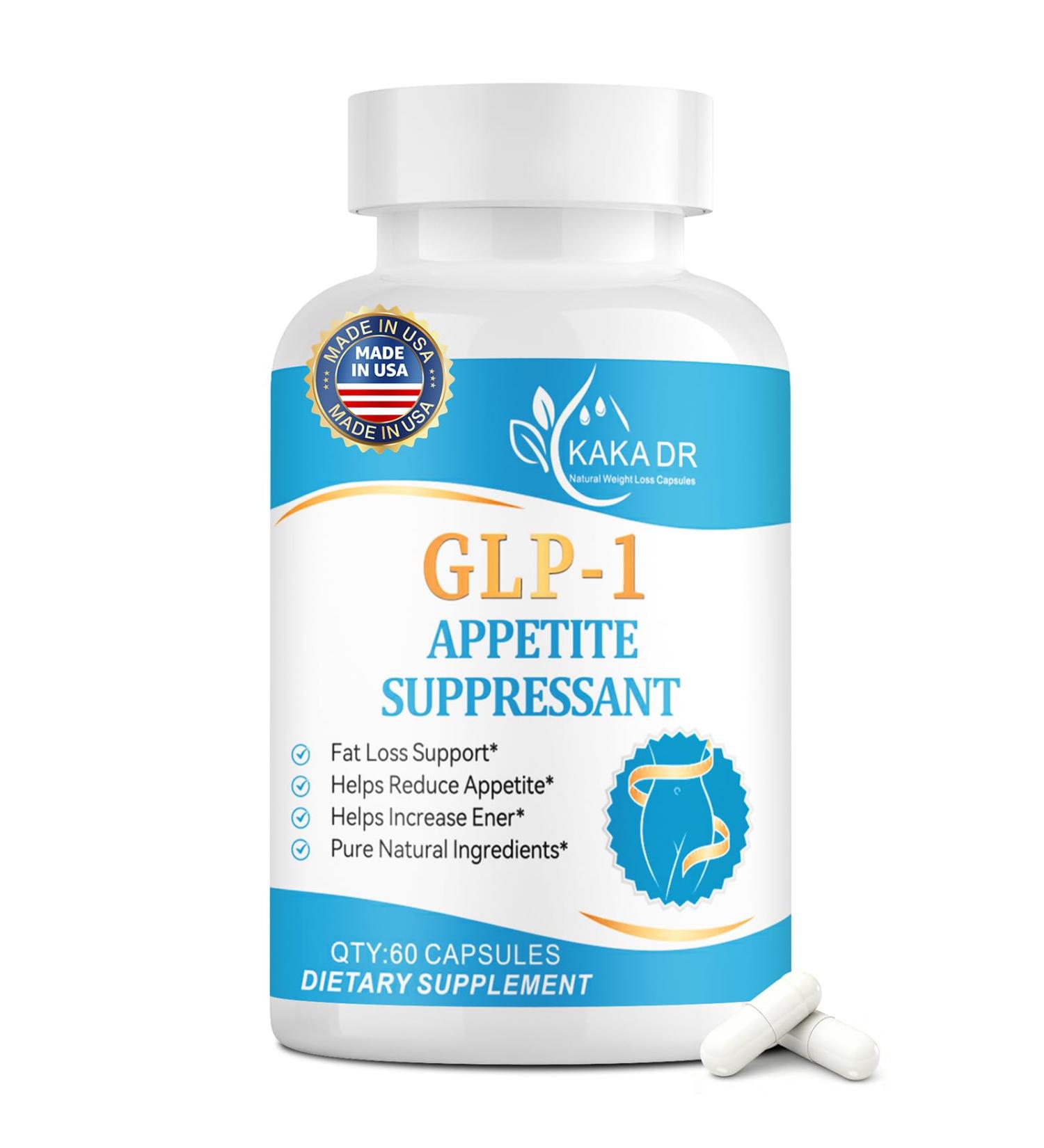 KAKA DR GLP-1 Supplement Weight Loss Pills for Women Appetite Suppressant for Women and Men Metabolism Booster 3rd Party Tested Supplement Made from a Variety of Natural Ingredients - 60 Pills - Buy Online on GoSupps.com