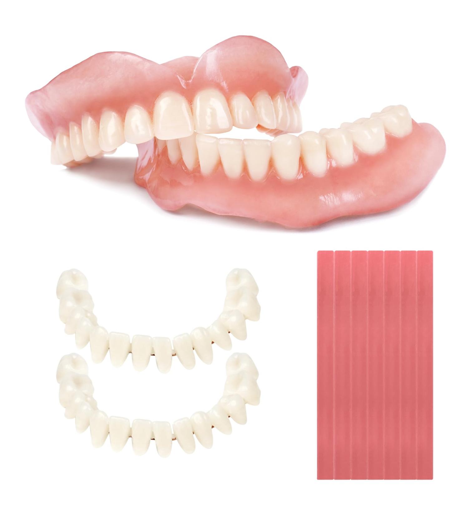 Dentures DIY Kit, Create Your Perfect Smile at Home: DIY Denture Fake Teeth Kit - Easy, Affordable, and Customizable Denture Solution-AEE1115 Pink - Buy Online on GoSupps.com