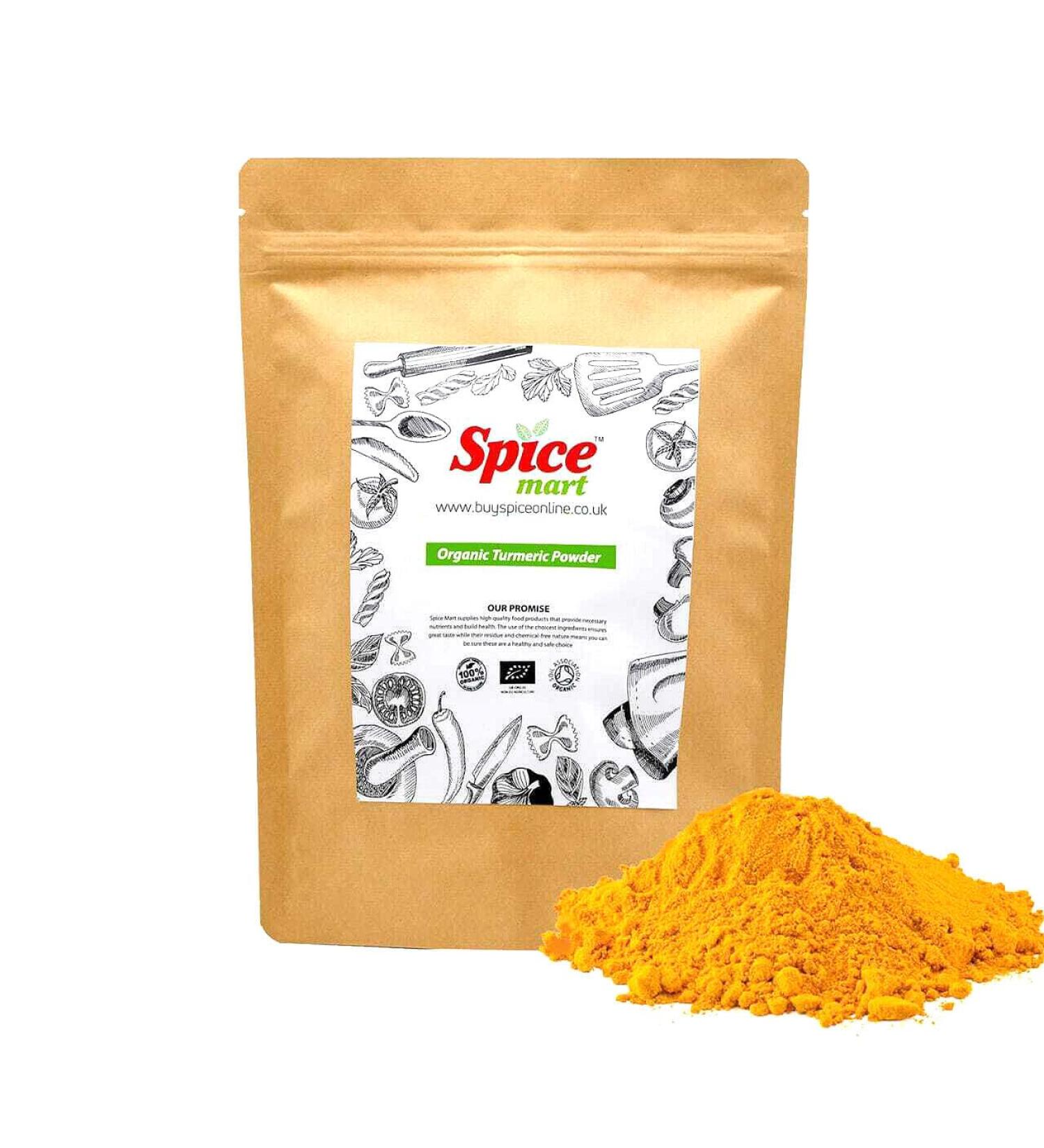 225g | Organic Whole Spices | Ground Spices | Herbs | Seeds | Chilli | Superfoods Soil Association Certified (Organic Turmeric Powder) - Buy Online on GoSupps.com