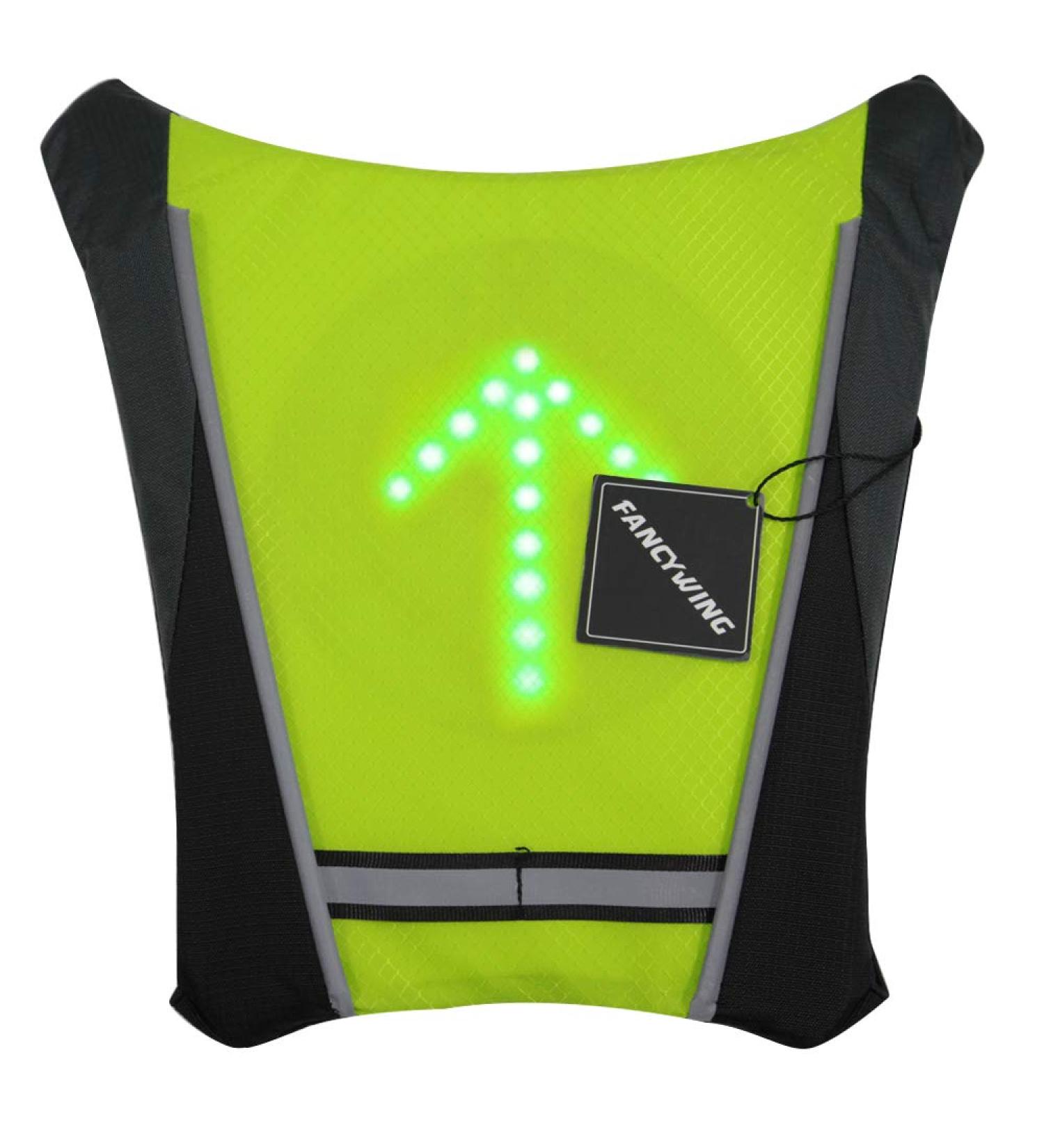 FANCYWING LED Turn Signal Bike & Electric Scooter Pack - USB Rechargeable Safety Light for Cycling, Waterproof LED Backpack Widget with Direction Indicator - Buy Online on GoSupps.com