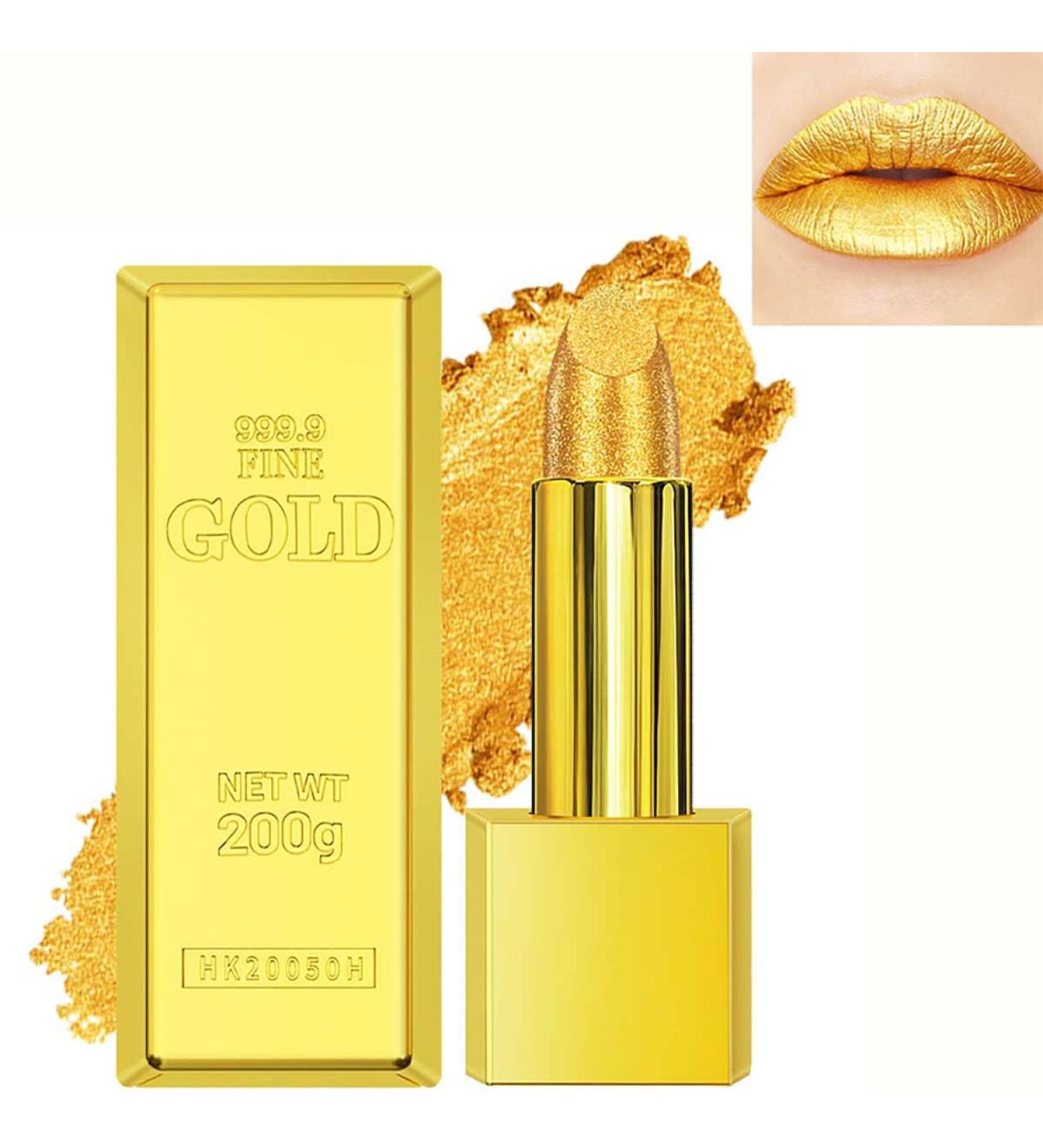 Gold Velvet Nude Red Pink Lipstick – Long-Lasting Waterproof Non-Smudge Lip Tint for Women | High Pigment Matte Lip Gloss - Buy Online on GoSupps.com