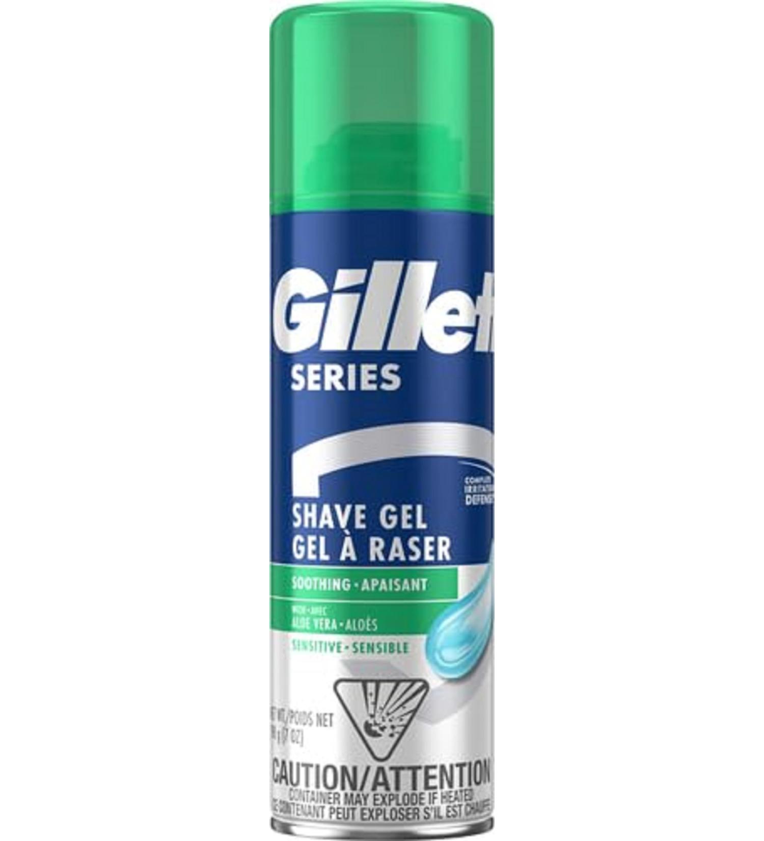 Buy Gillette Series Shaving Gel for Sensitive Skin - 7 Oz | Multicolor - Fast International Shipping - Buy Online on GoSupps.com