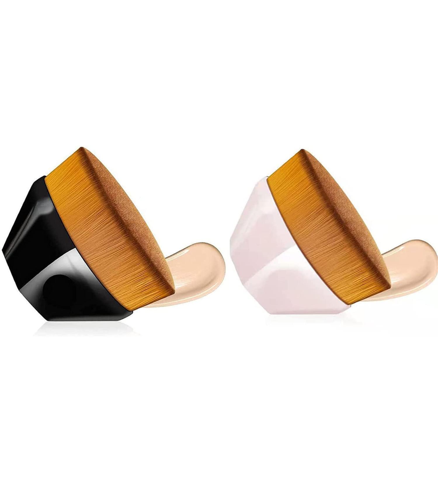 Buy Flower-Shaped Flat Foundation Brush - Perfect for Creamy & Powder Cosmetics | Black & Pink Beauty Tool - Buy Online on GoSupps.com