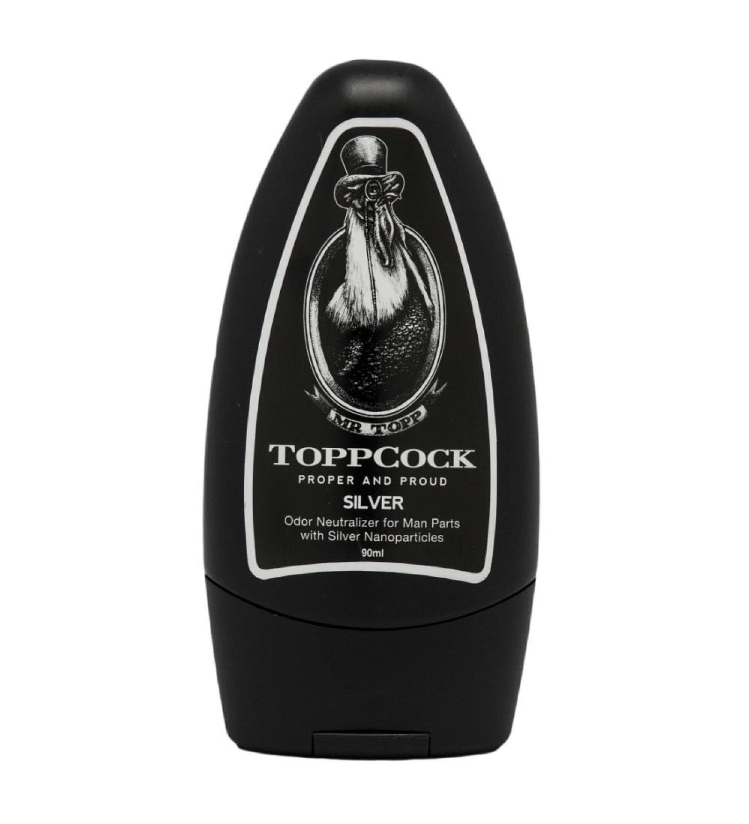 Classic ToppCock Silver Leave-On Hygiene Gel for Men - 90ml Odor Neutralizer & Moisturizer - Buy Online on GoSupps.com