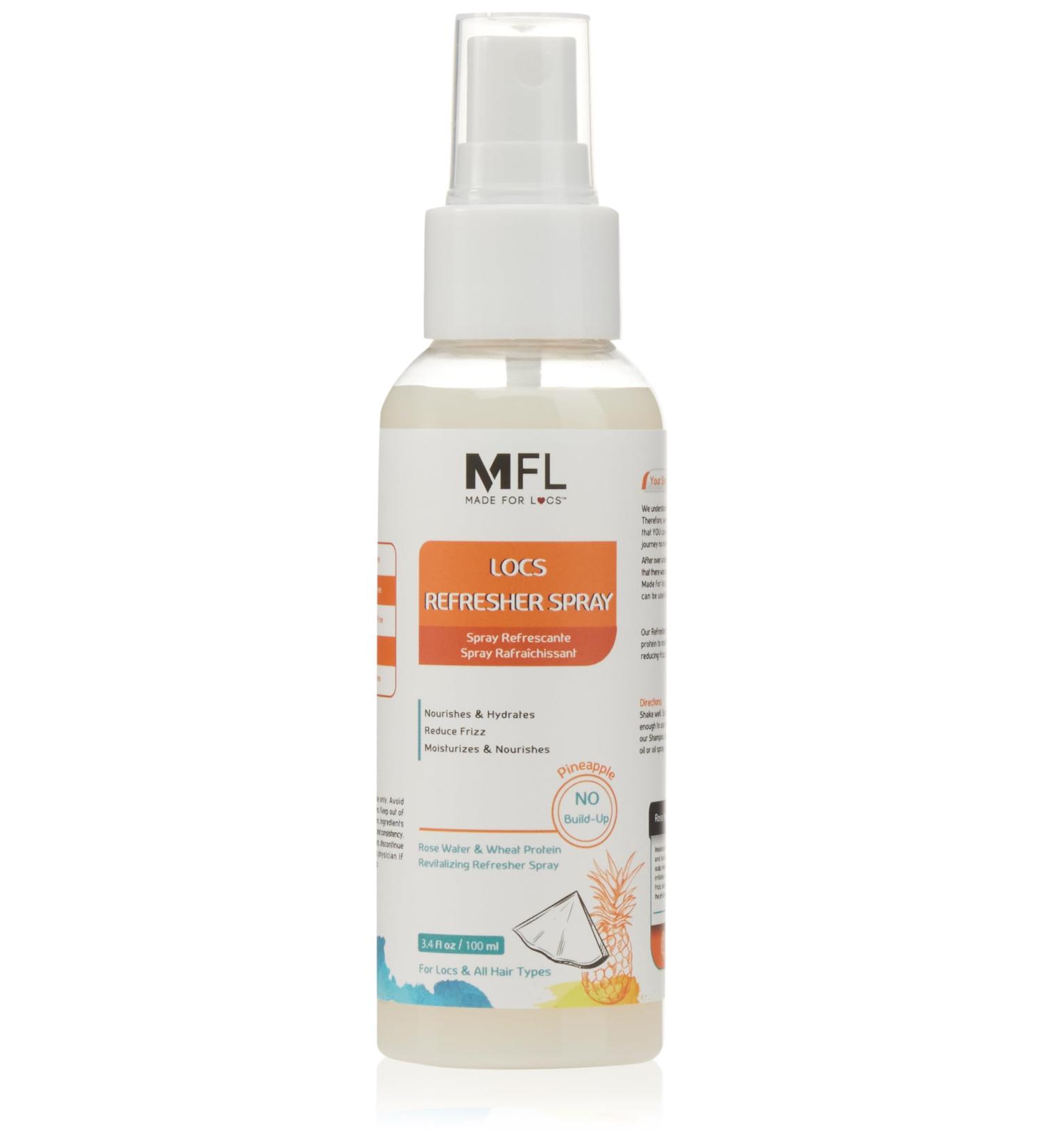 Made For Locs Vegan Rose Water Refresher Spray | Locs Moisturizer | Locs Deodorizer | Amazing Scents (Pineapple 3.4 oz) Pineapple 3.4 Fl Oz (Pack of 1) - Buy Online on GoSupps.com