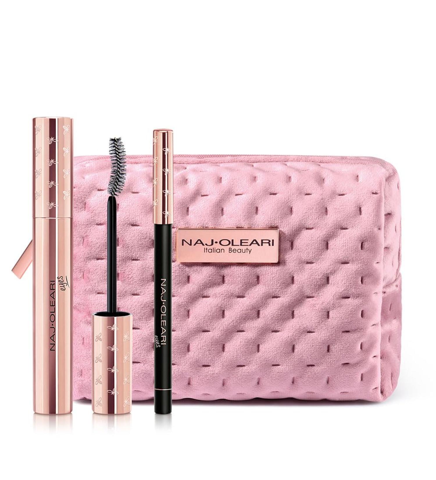 Naj Oleari Essential Eyes Kit Marvelous Curl Masque 13 ml + Deep Eye Kajal 1 43 g + Pochette