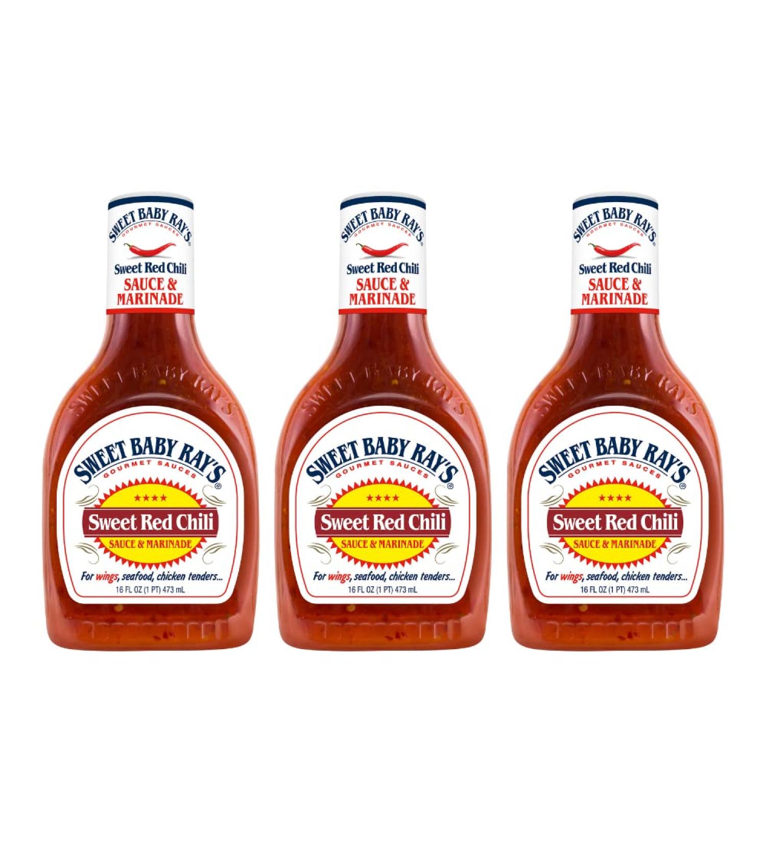 Sweet Baby Ray's Sweet Chili Wing Sauce & Glaze 16oz Bottle - Pack of 3 - Buy Online on GoSupps.com