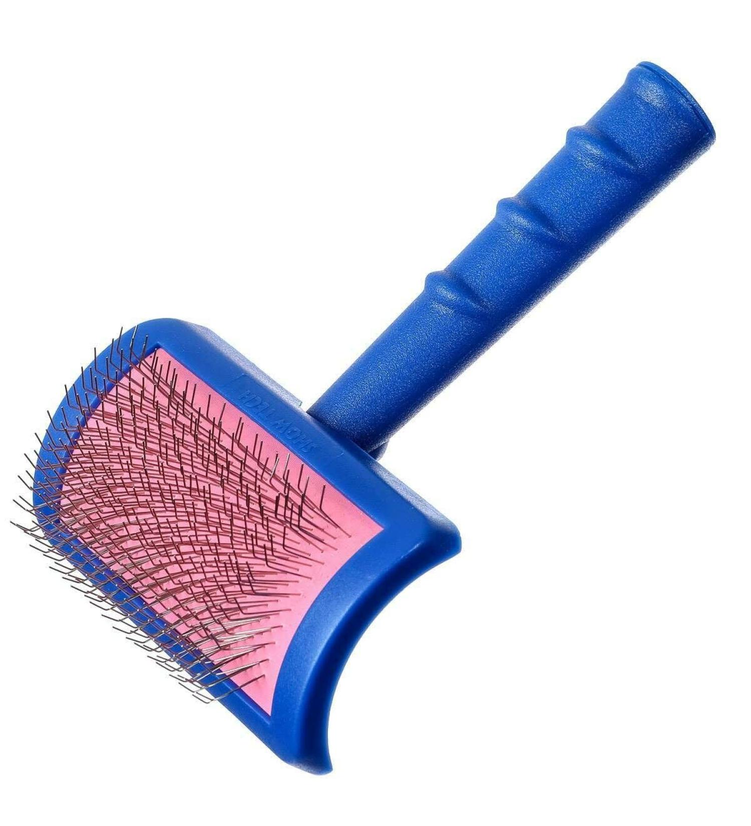 Show Tech Tuff on Tangles Slicker Brush - Professional Fur Care Tool for Long-Haired Pets | Ergonomic Design & Health Improvement - Buy Online on GoSupps.com