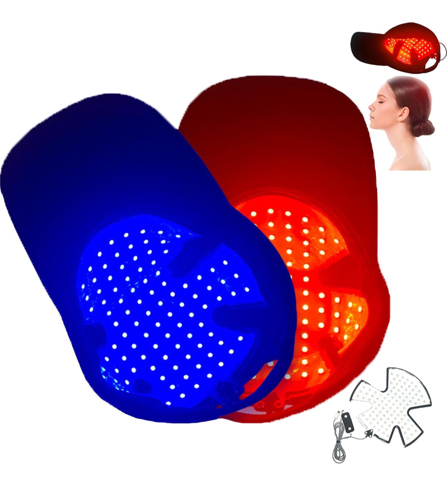 Casquette Pour La Repousse Des Cheveux 90 Led Lumi Re Rouge Et Bleue Pour Homme Et Femme Avec Minuterie De 15 30 Minutes Renforce Les Racines Et Soulage La Fatigue - Buy Online on GoSupps.com