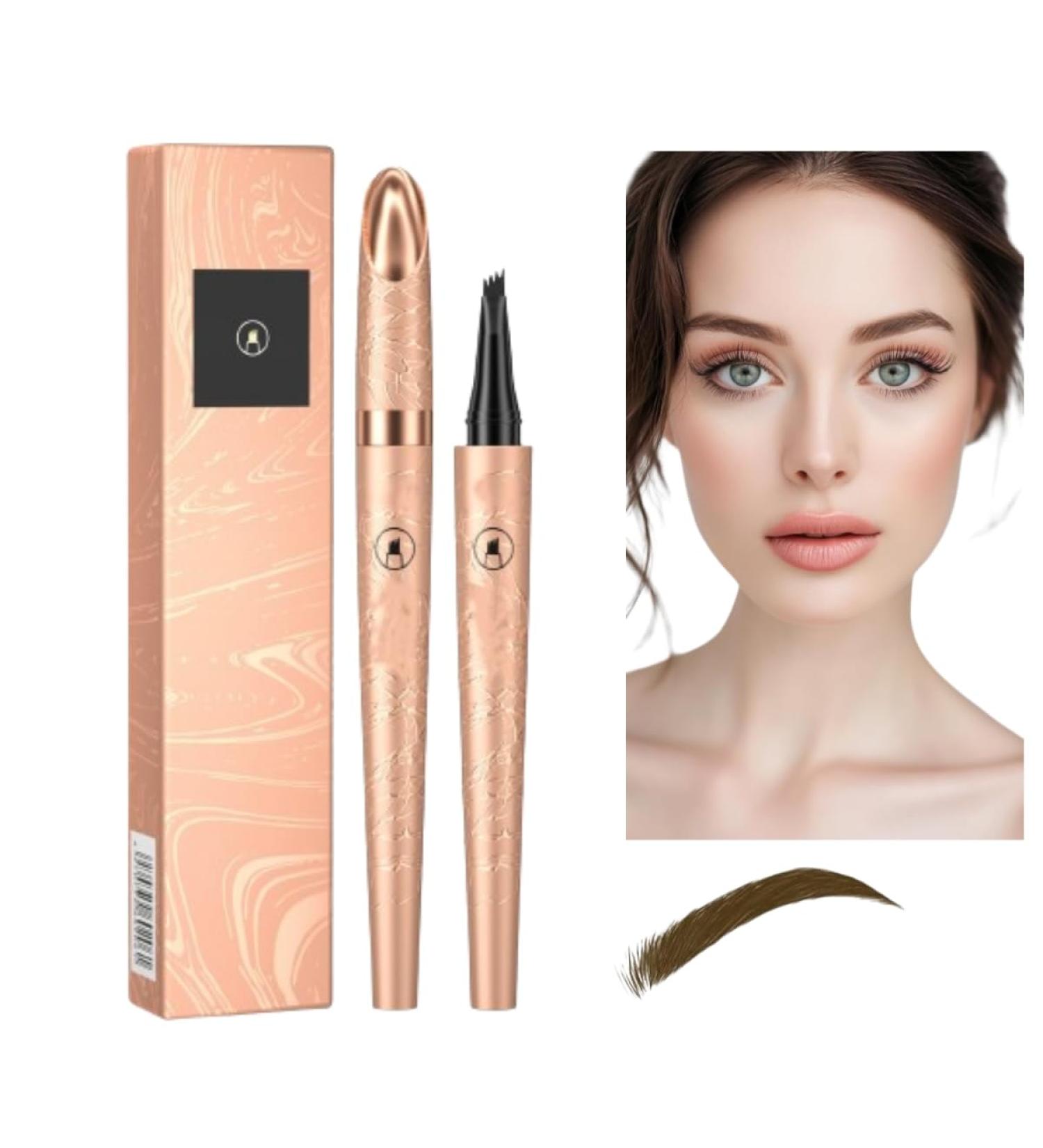 Generic 3D Waterproof Microblading Eyebrow Pen New Waterproof Magic Eyebrow Pencil with Micro-Fork Tip Natural Makeup Microblading Eyebrow Pencil 4 Fork Tip (Dark Brown) - Buy Online on GoSupps.com
