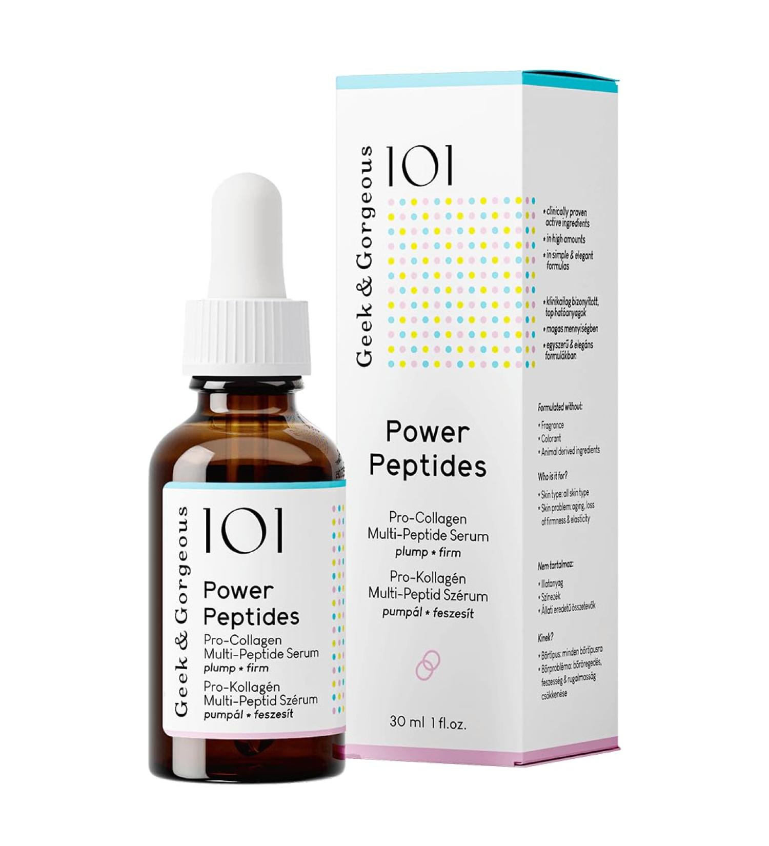 Geek&Gorgeous 101 Power Peptides 30 ml - Buy Online on GoSupps.com