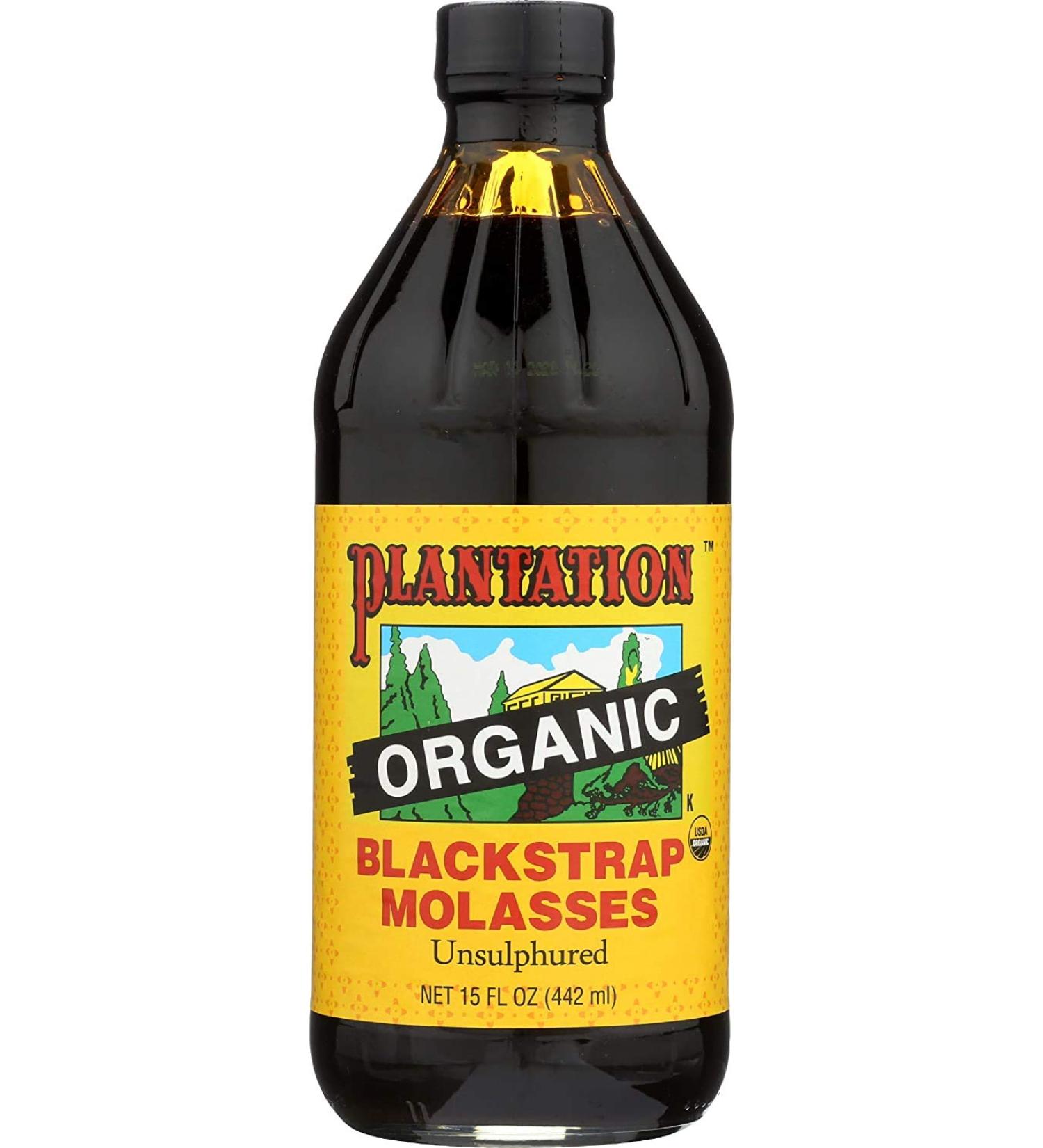 Plantation Blackstrap Molasses, Organic, 15 oz (Pack of 2)