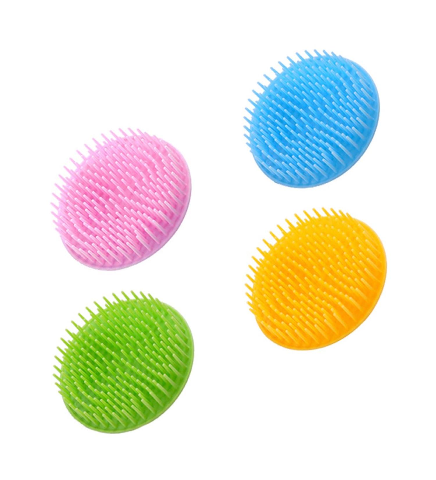 Beaupretty 4-Piece Silicone Scalp Massager Brush Set - Shampoo Scrubber & Hand Massage Devices for Men & Women | Plastic Hair Accessories - Buy Online on GoSupps.com