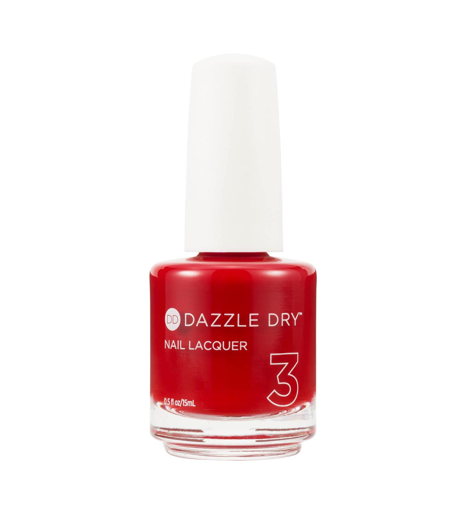 Dazzle Dry Nail Lacquer (Step 3) - Lit | Semi-Sheer Bright Red with Blue Undertones (0.5 fl oz) - International Shipping Available - Buy Online on GoSupps.com