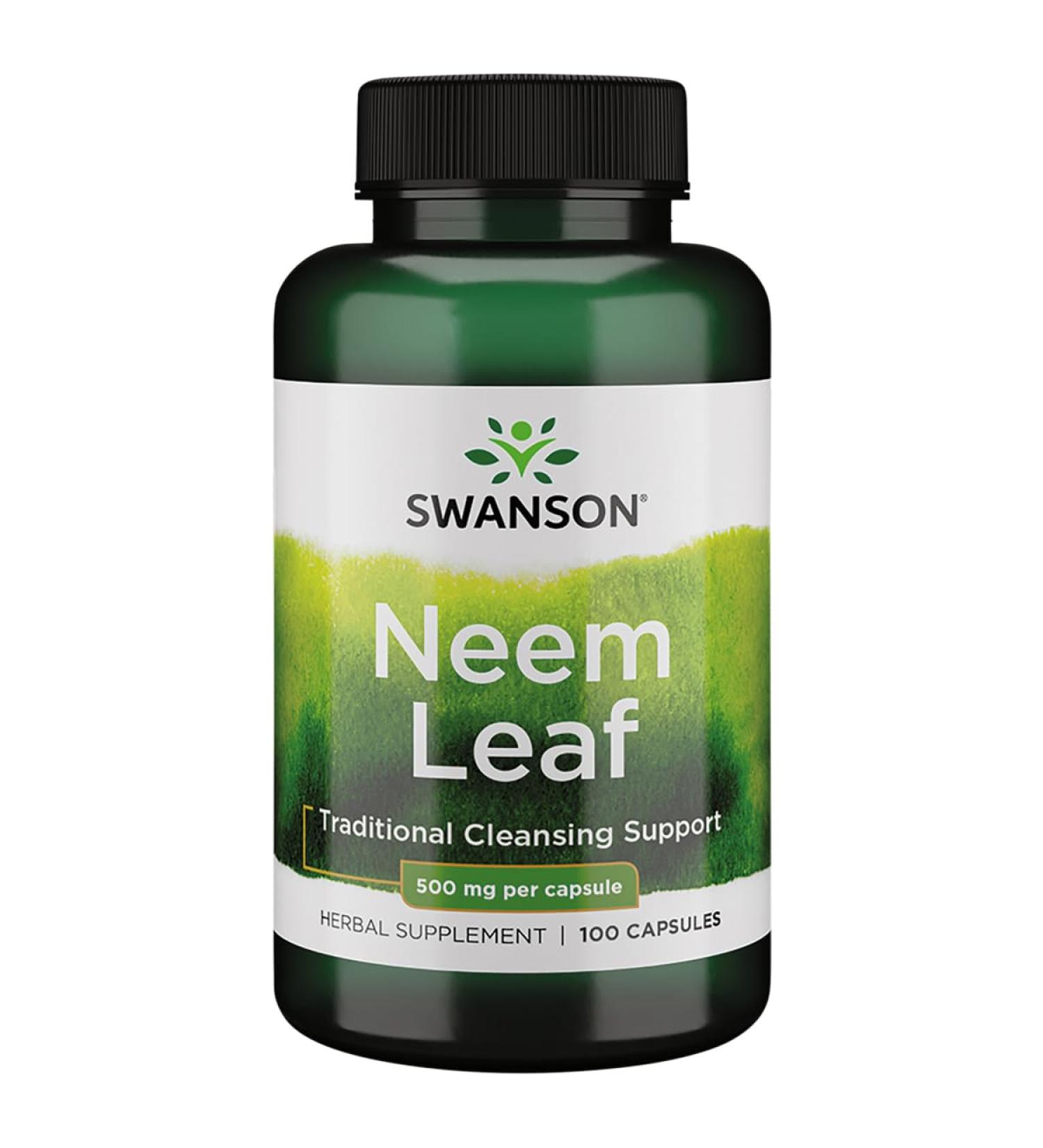 Swanson Premium Neem Leaf Immune Health (500 mg 100 Capsules)