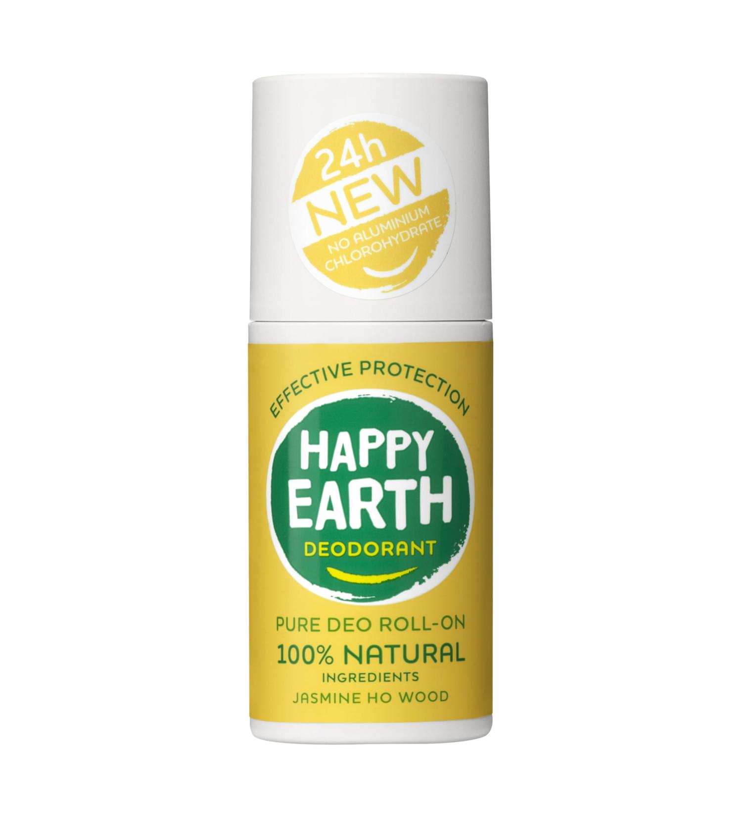  HAPPY EARTH Happy Earth Jasmine Ho Wood Roll-On Deodorant for Men and Women 100% Natural Ingredients & Vegan 75ml - Buy Online on GoSupps.com