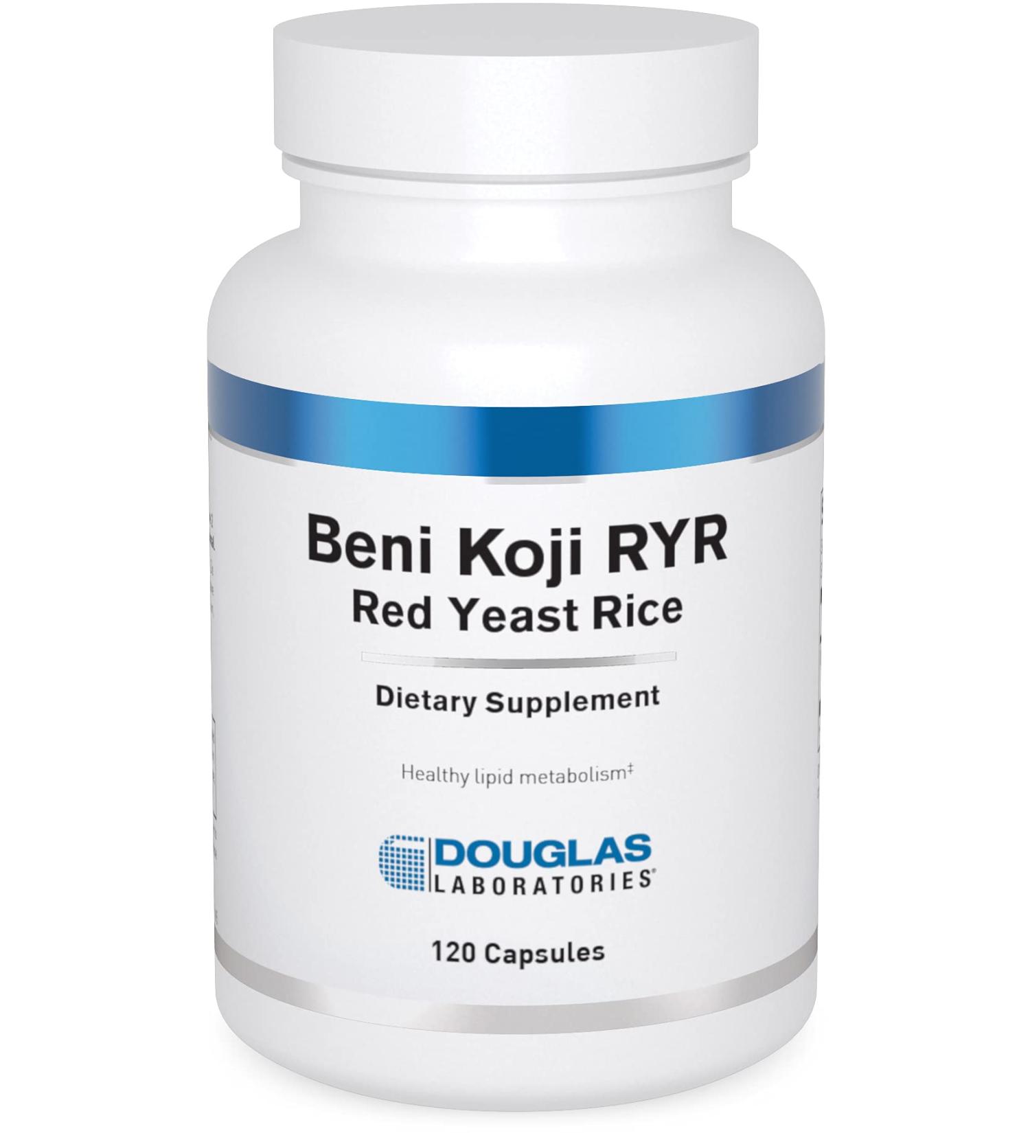 Douglas Laboratories Beni Koji Red Yeast Rice | Supports Healthy Blood Lipid Metabolism | 120 Capsules - Buy Online on GoSupps.com