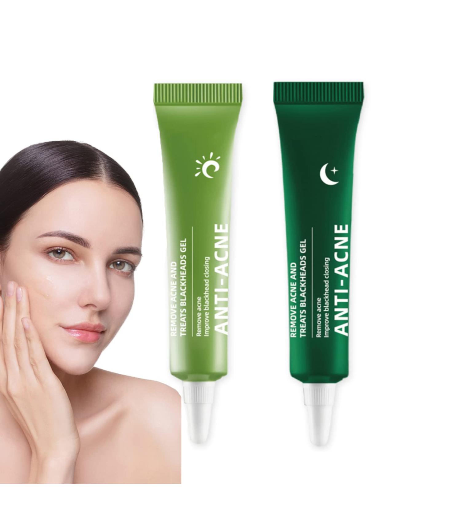 Anti Acne Removal Cream - Acne Treatment Spot and Blackheads Treatment - Day & Night Acne Gel Set - Moisturizing Skincare Fade Acne Spots Oil Control Shrink Pores - For All Skin Types 2x30ml - Buy Online on GoSupps.com