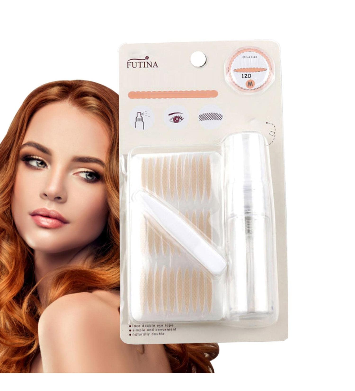 REMEK Invisible Eyelid Lift Tape 120 Pairs Instant Eye Lifting Tape Waterproof Lace | Adhesive Eyelids Long Lasting Shape for Eyelids Monkey Patch Medium (120 Pairs) - Buy Online on GoSupps.com