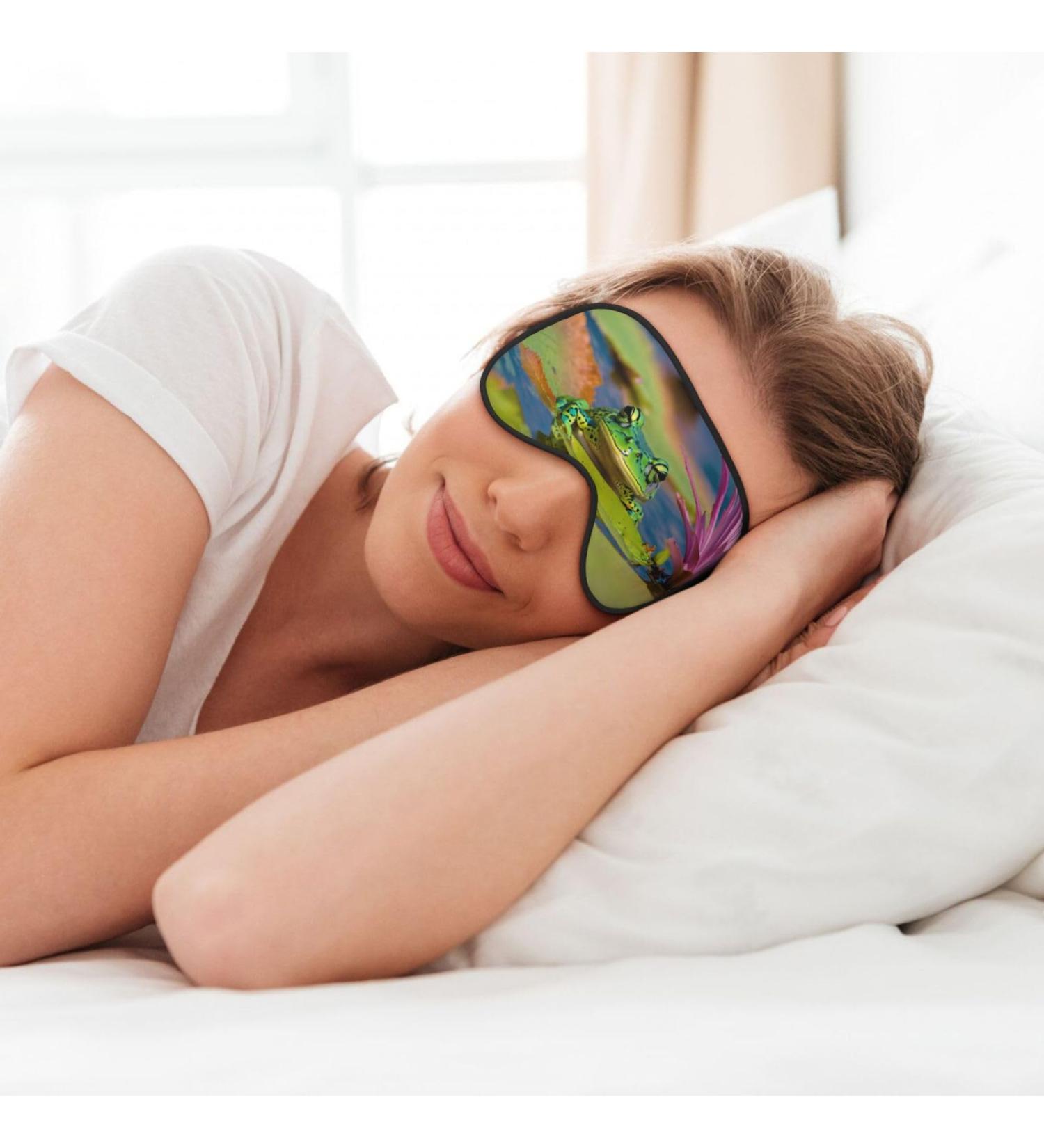 Cute Frog Print Sleep Eye Mask | Soft Eye Cover for Travel & Naps | Perfect for Women & Men - Shop Now - Buy Online on GoSupps.com