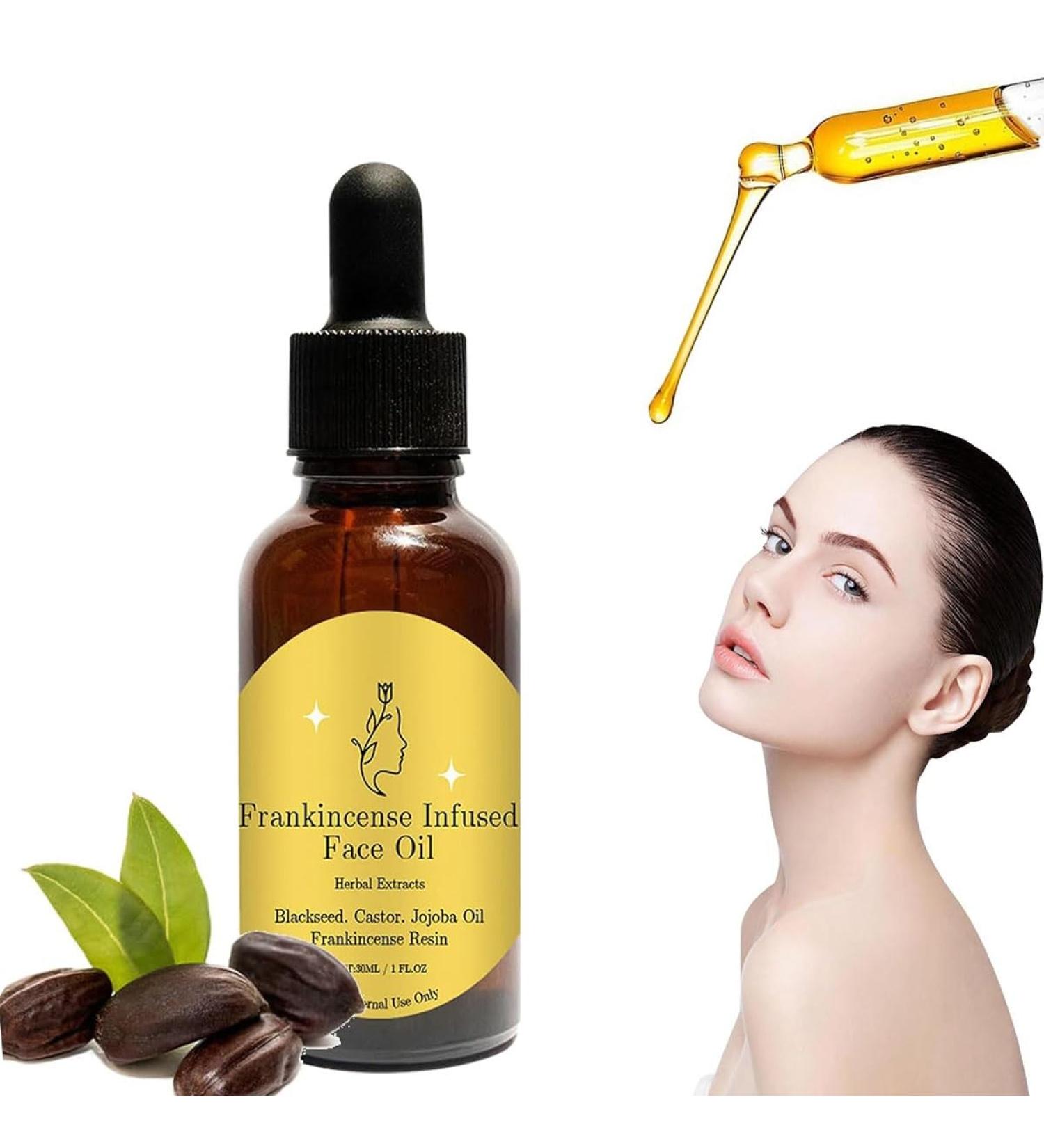 Frankincense Resin Infused Oil for Face 30ML Frankincense Resin Infused Organic Black Seed Organic Black Seed Castor & Jojoba Oils Cold Pressed Serum Anti-Aging & Wrinkle Hydrates Skin(1pc) - Buy Online on GoSupps.com