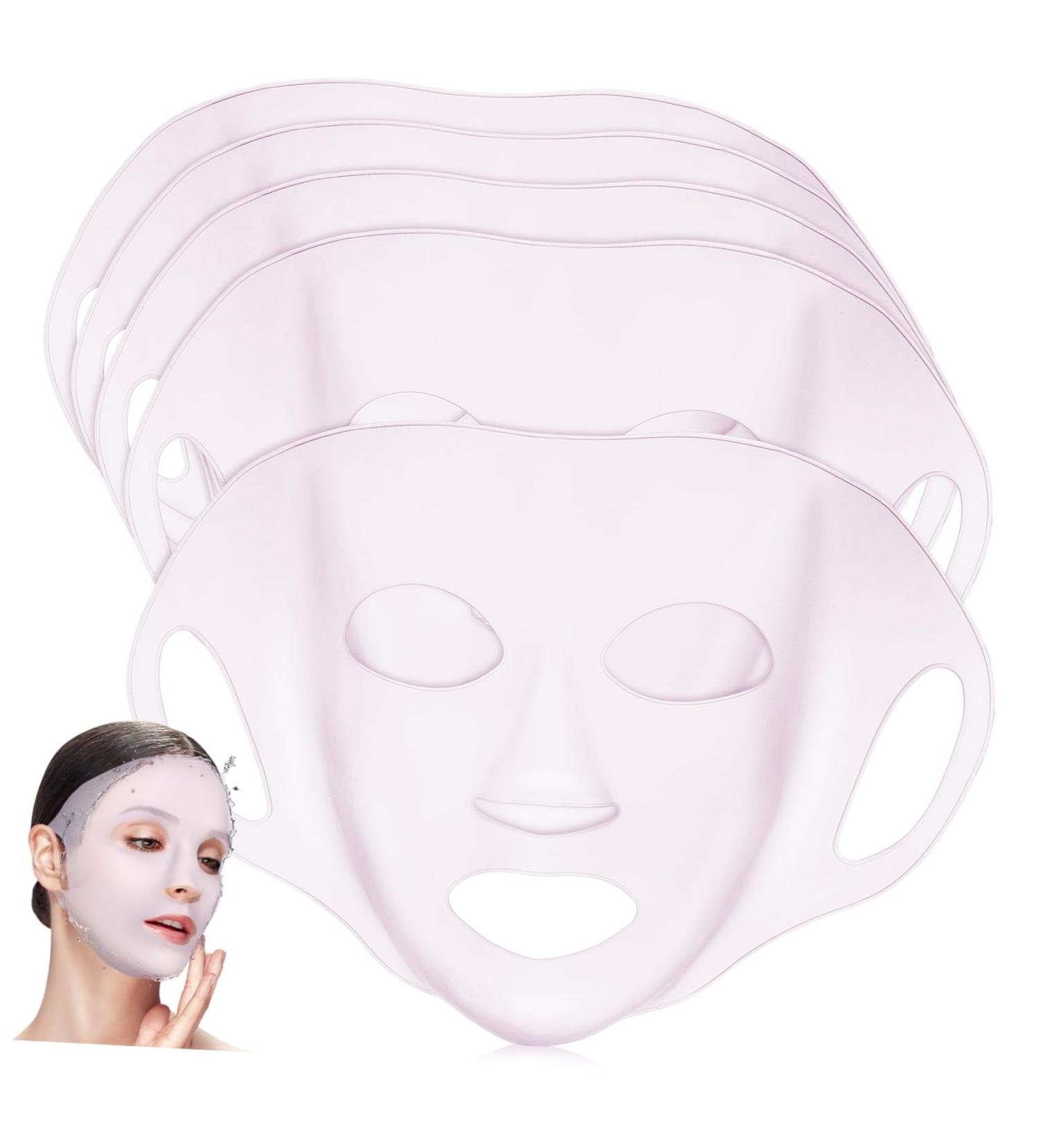 Healvian 5 pi ces Masque Visage Silicone R utilisable Couvre-masque Hydratant Antid rapant avec Crochets Oreille Doux et Extensible pour Soins Peau Usage Familial et Salon - Buy Online on GoSupps.com