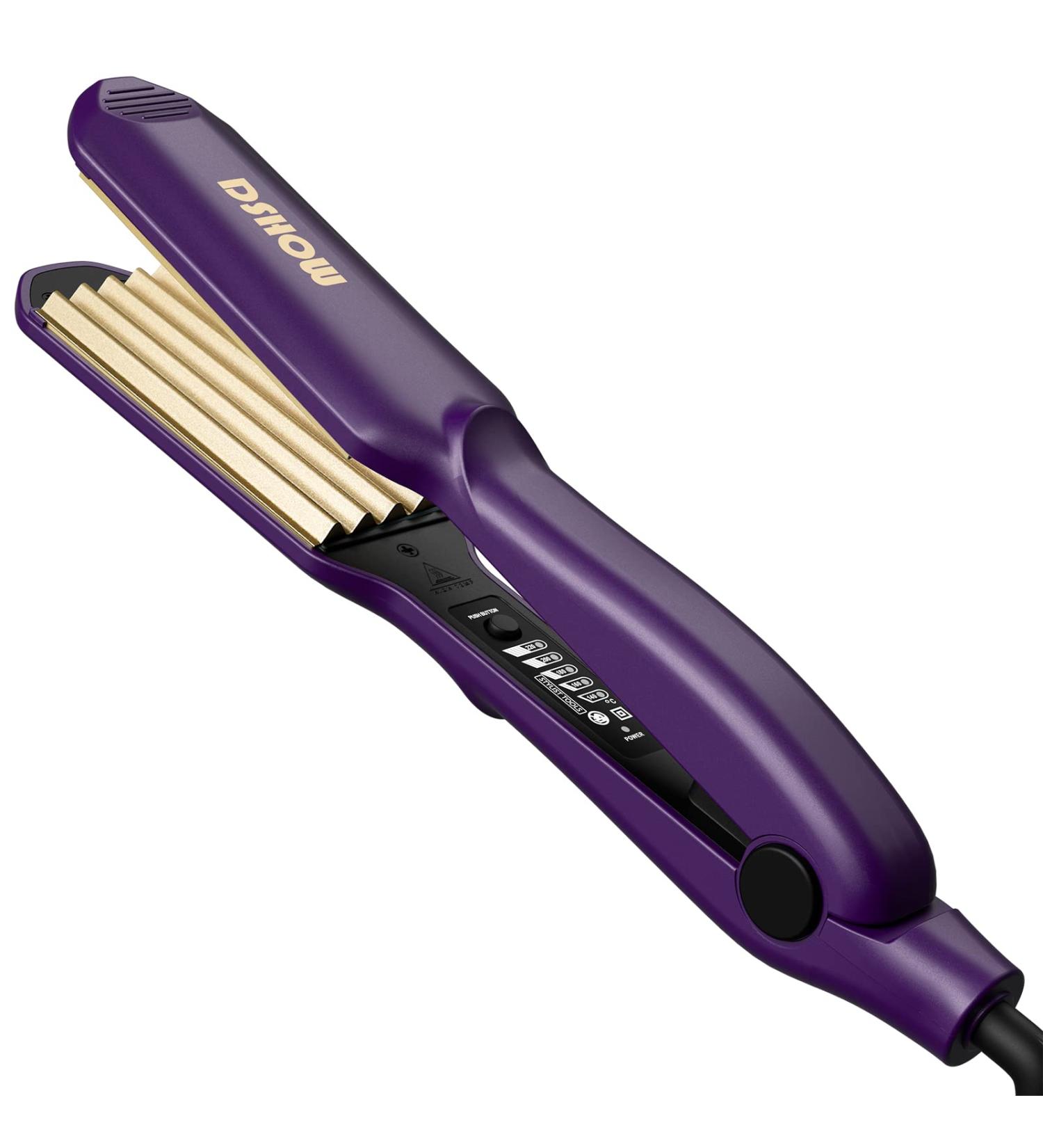 DSHOW Hair Crimper Iron - Volumizing Hair Waver with Titanium Ceramic Plates (Purple) - Buy Online on GoSupps.com