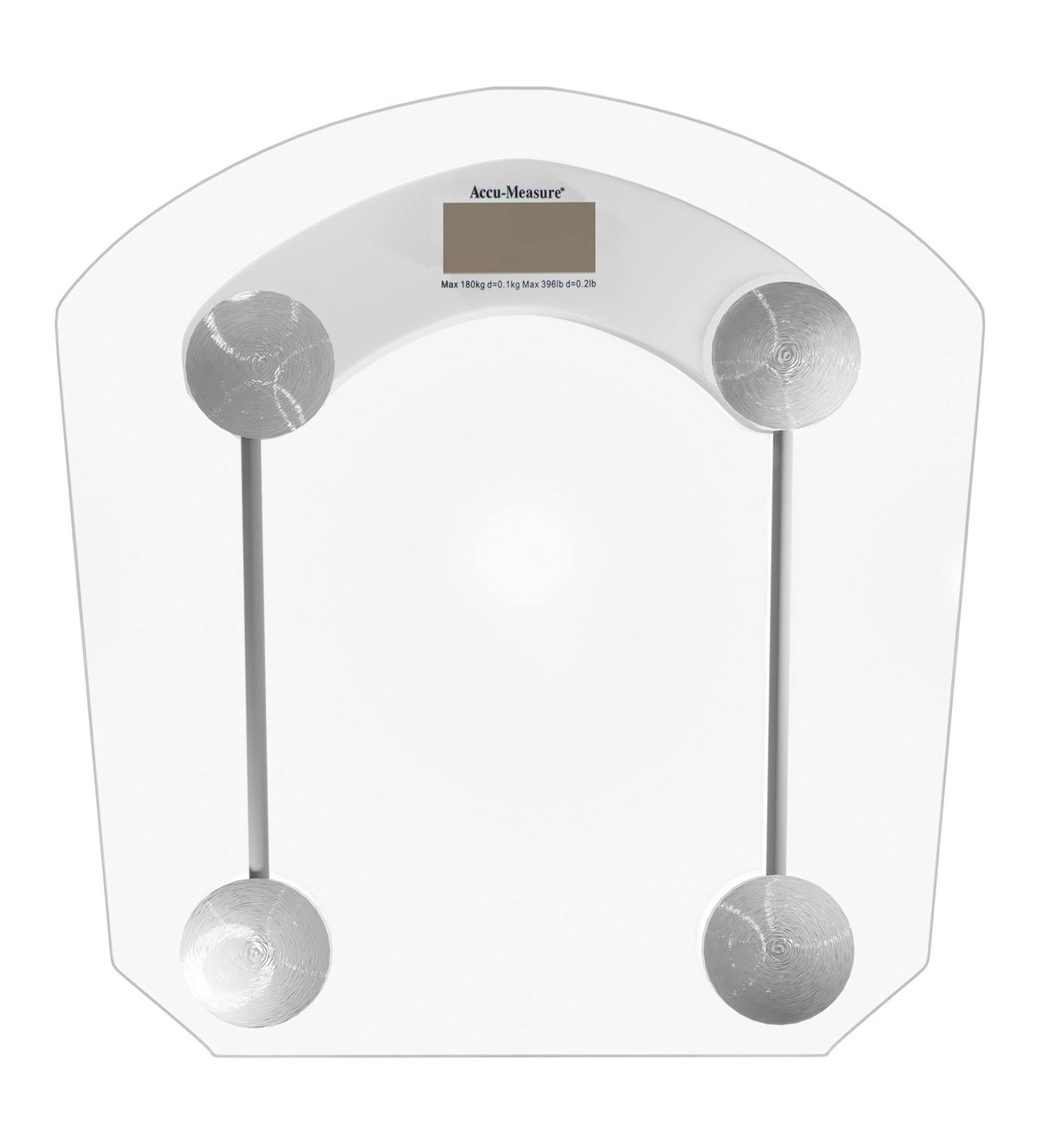 Accu-Measure Digital Scale - Accurate & Precise Bathroom/Home Scale - Track Progress Easily - Up to 400 Pounds - Buy Online on GoSupps.com