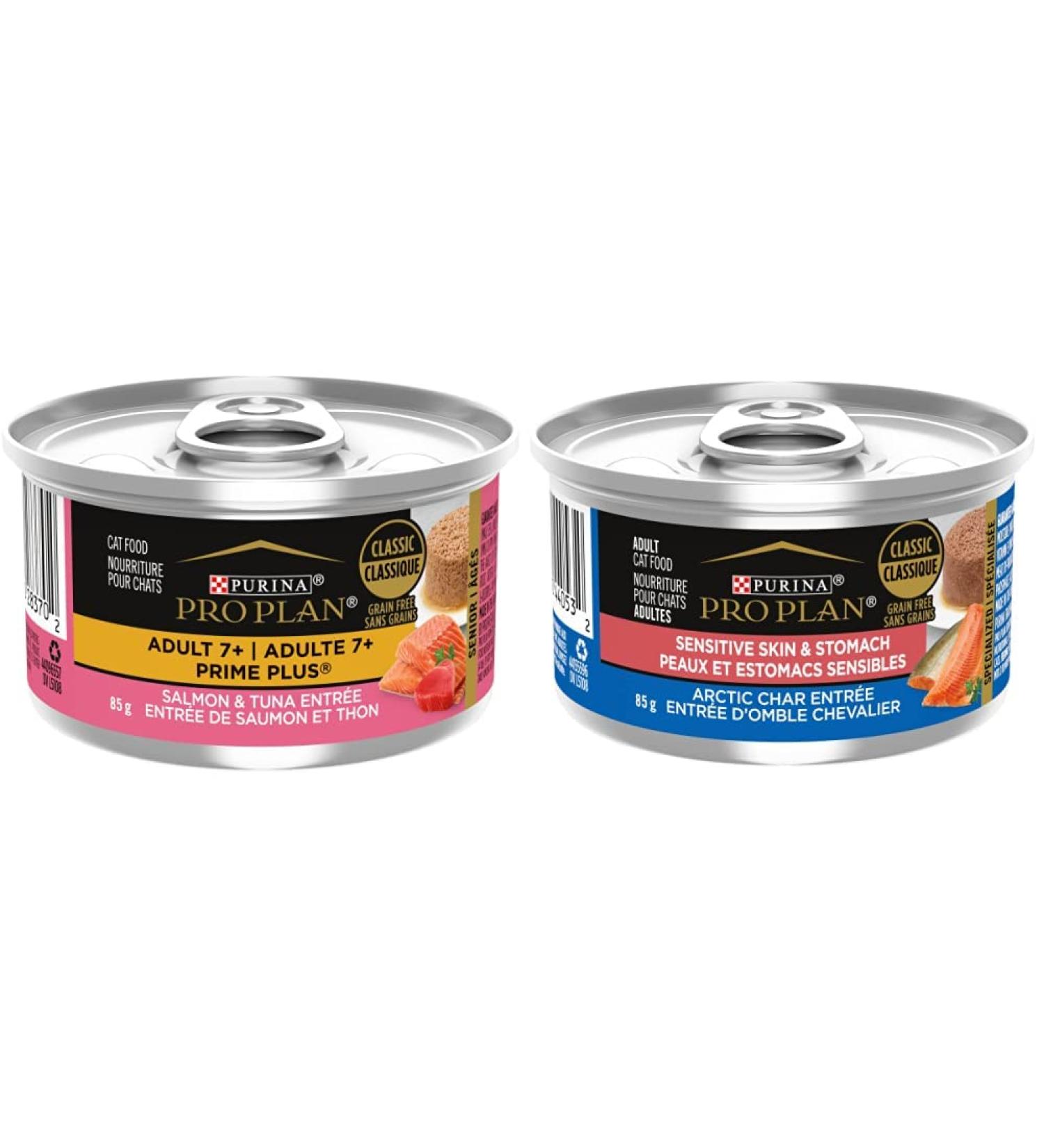 Pro Plan Senior Wet Cat Food Salmon & Tuna | Specialized Sensitive Skin & Stomach Artic Char Entr e (48 packs) - Buy Online on GoSupps.com