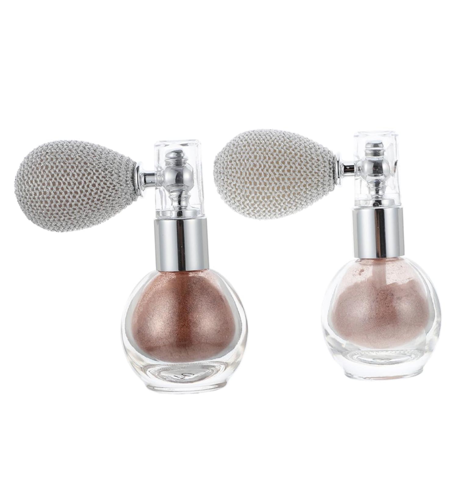 FRCOLOR 2pcs Spray Glitter High Gloss Powder - Premium Face & Body Highlighter Spray - Luster & Brightening Makeup in Glass Bottle - Buy Online on GoSupps.com