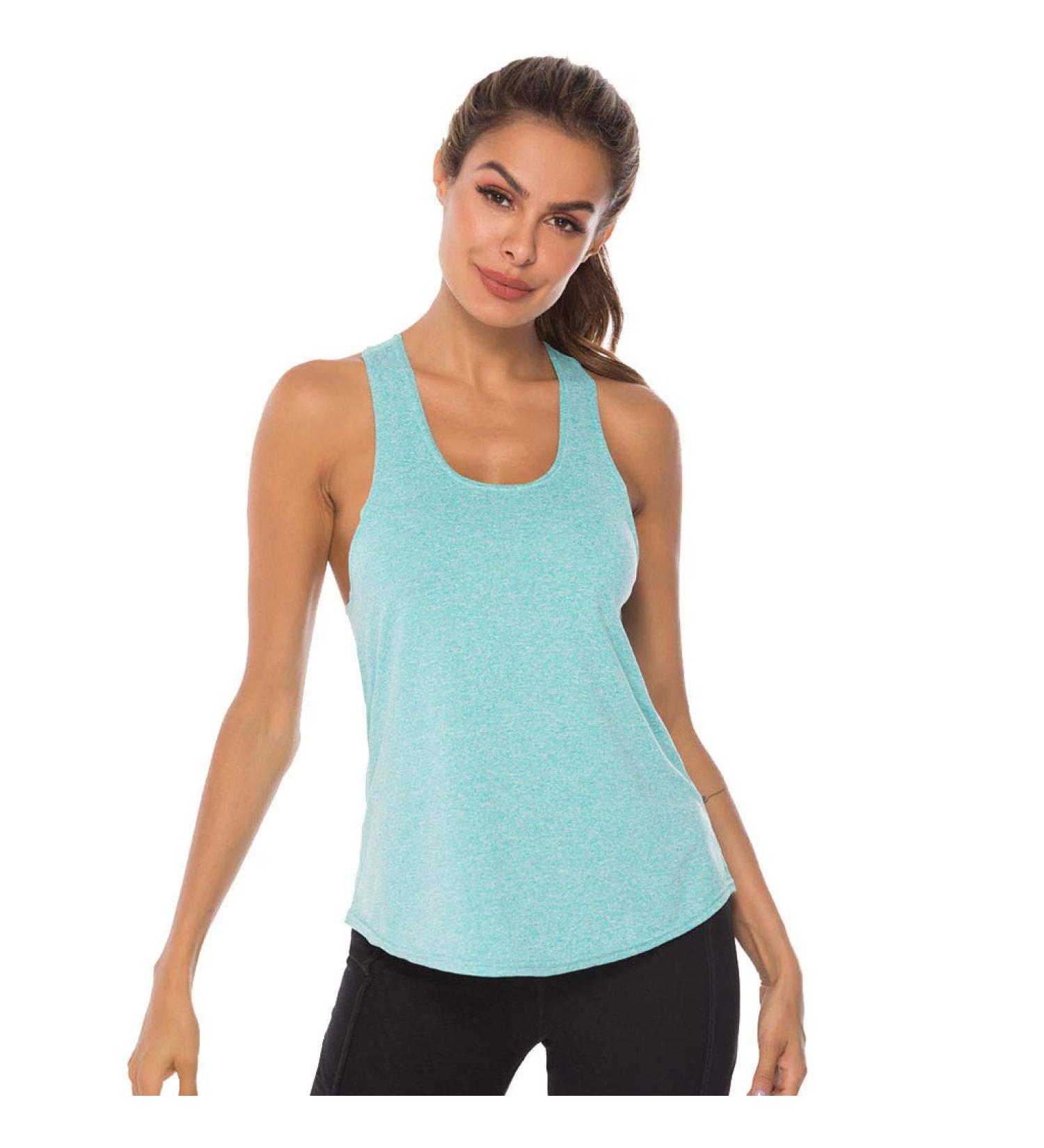 Xia&Han Womens Solid Undershirt Cami Yoga Tank Sleeveless Tops Quick Dry Vest Blouse Shirts Activewear Small Blue - Buy Online on GoSupps.com