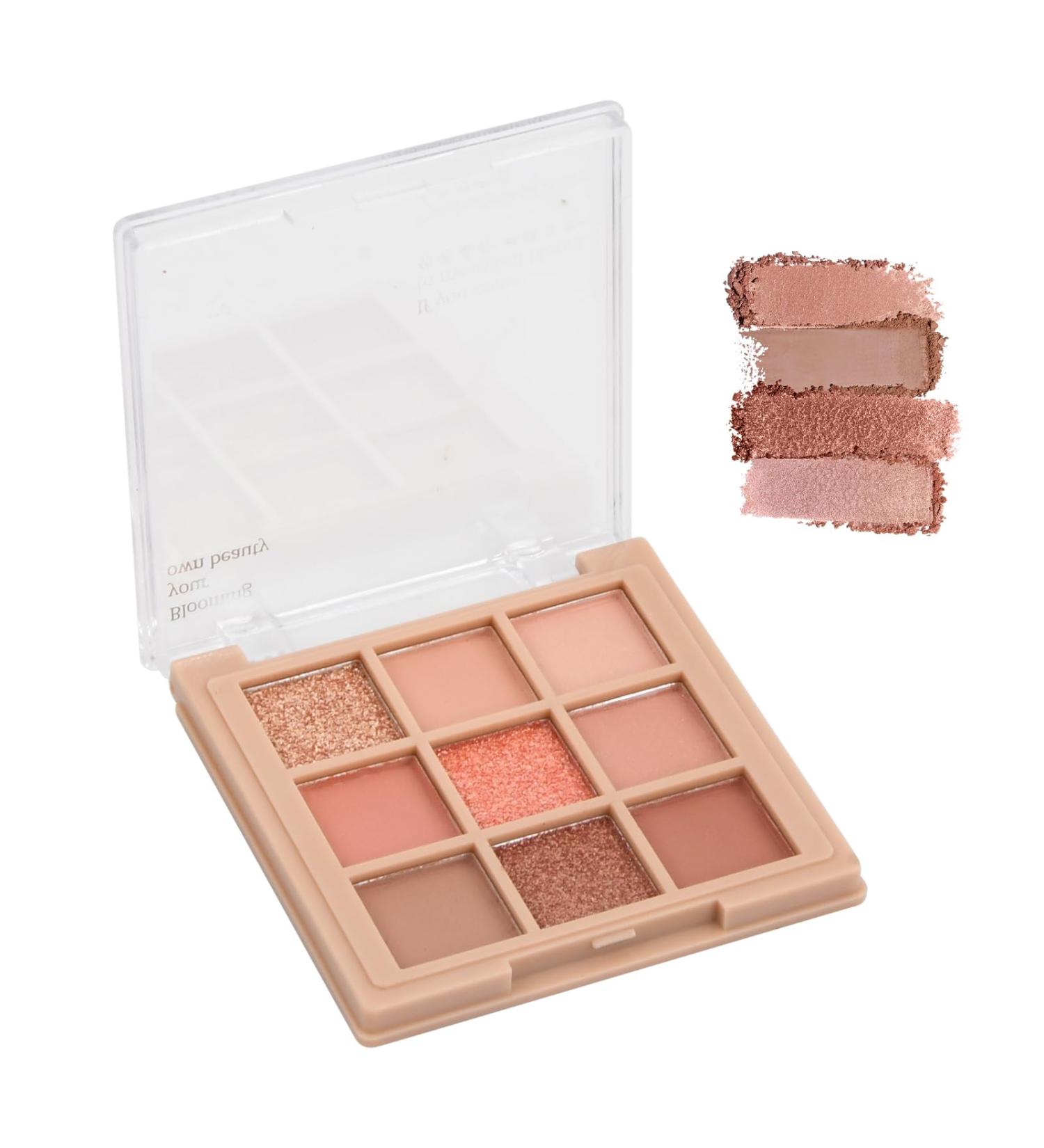 Volumoon Eyeshadow Palette 9 Colour Warm Eyeshadow Palette Glitter Eye Make-Up Palettes Long Lasting Eyeshadow Palette for Natural and Soft Looks Compact Size Ideal for Travel - Buy Online on GoSupps.com