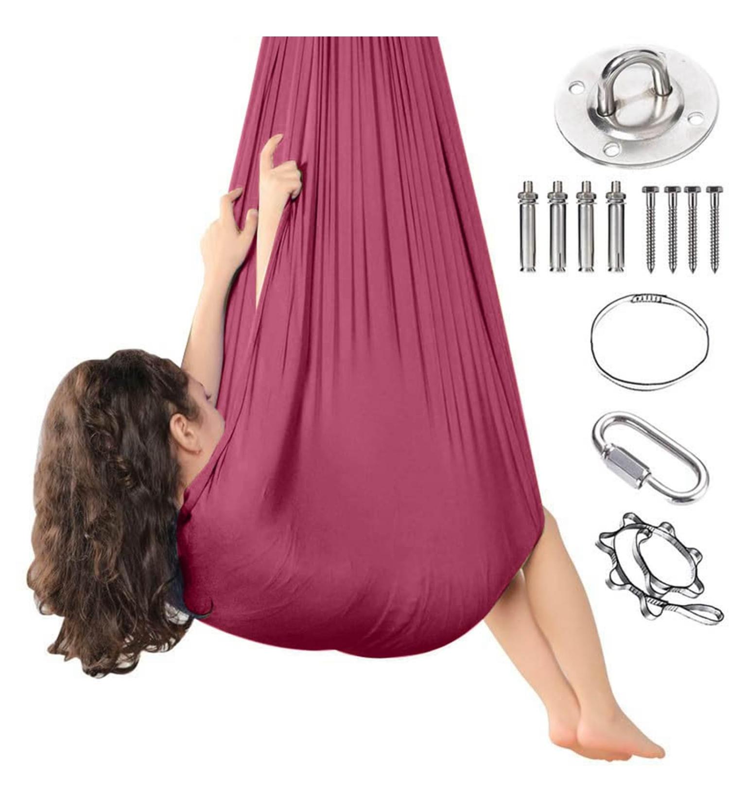 Children's Sensory Full Body Socks for Autism | Stretchy Breathable Body Sox for Stress Relief | 280x100cm - Wine Color - Buy Online on GoSupps.com
