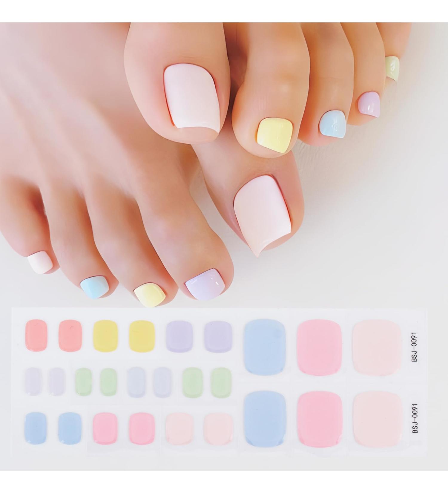 Colofalla 26-Piece Nail Foil Set | Colorful Self-Adhesive UV Gel Nail Wraps for Toenails & Footnails - Perfect Nail Art Supplies - Buy Online on GoSupps.com