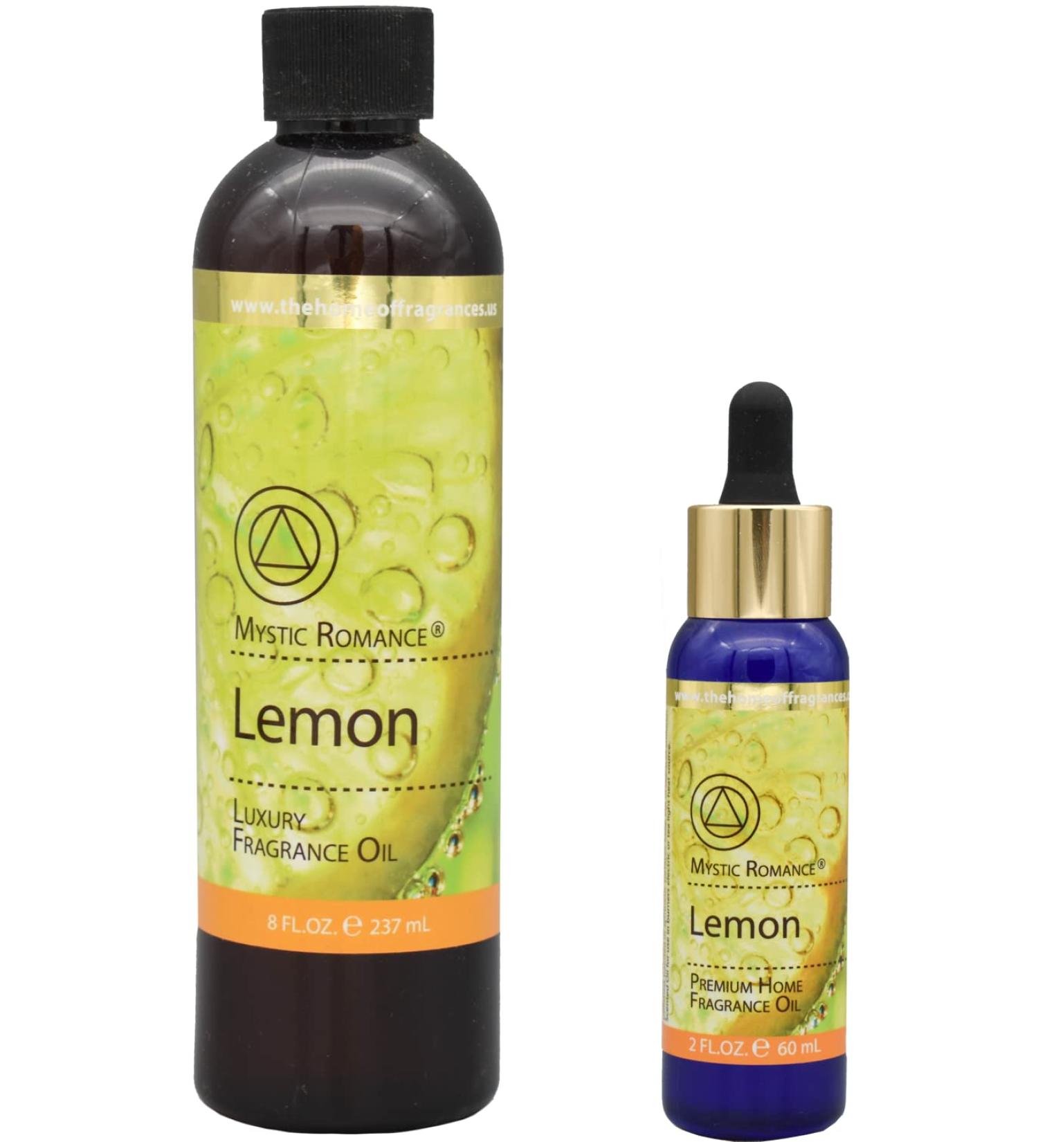 The Home of Fragrances - Set of 2 Bottles of Fragrance Oils - 2oz & 8oz (Lemon)