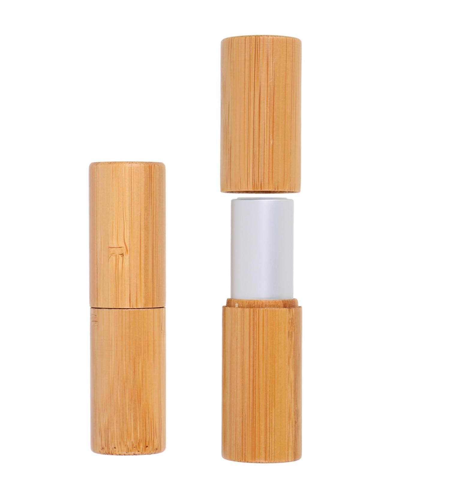 VICASKY 2pi ces Tubes Vides Bambou Pour Cr er Des Rouges L vres Lot De Contenants Rechargeables l gants Pour Gloss Et L vres Accessoires Maquillage Naturels Et Portables - Buy Online on GoSupps.com