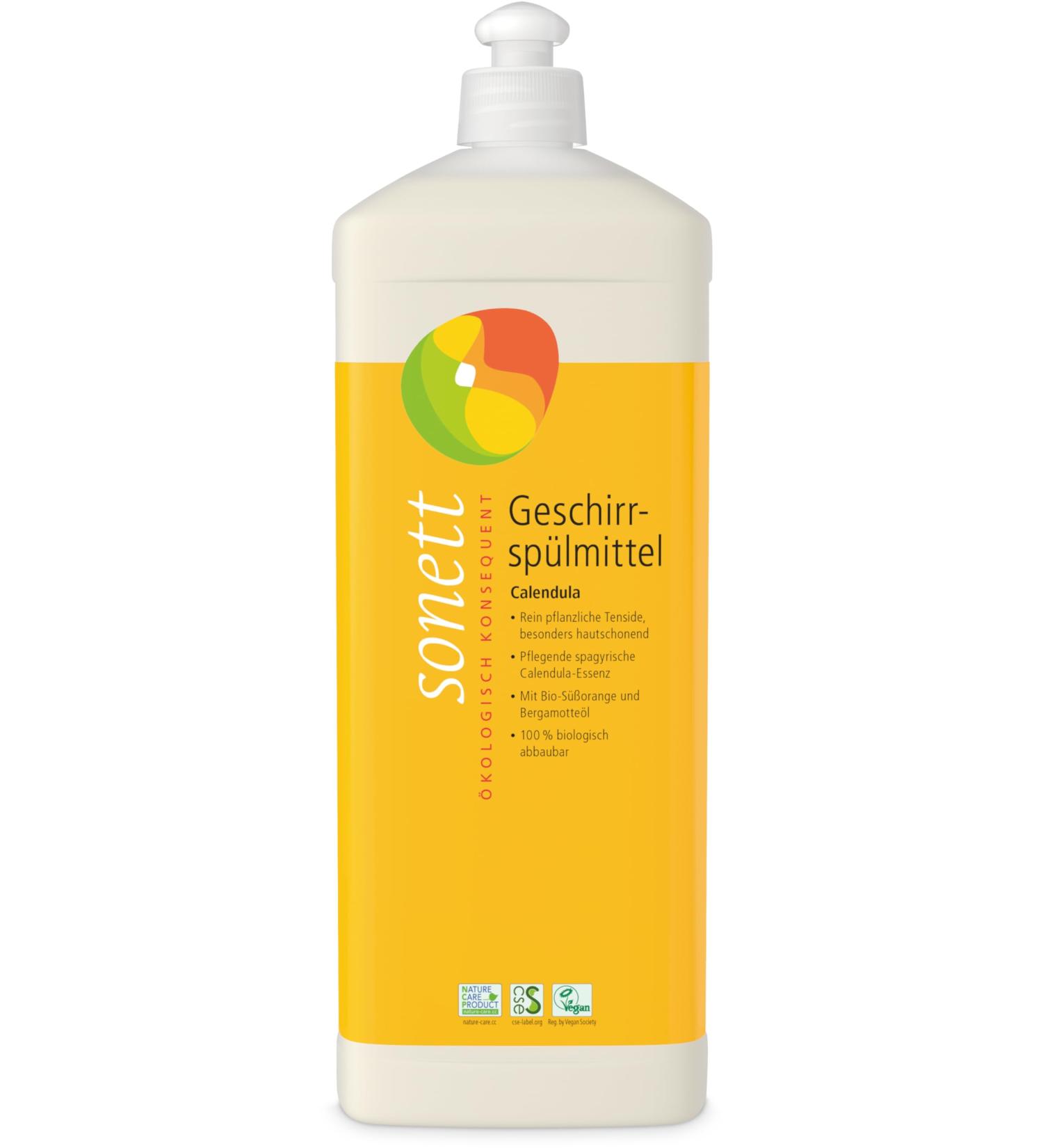 Sonett Organic Dishwashing Liquid Calendula (2 x 1 l) 1 l (pack of 2)