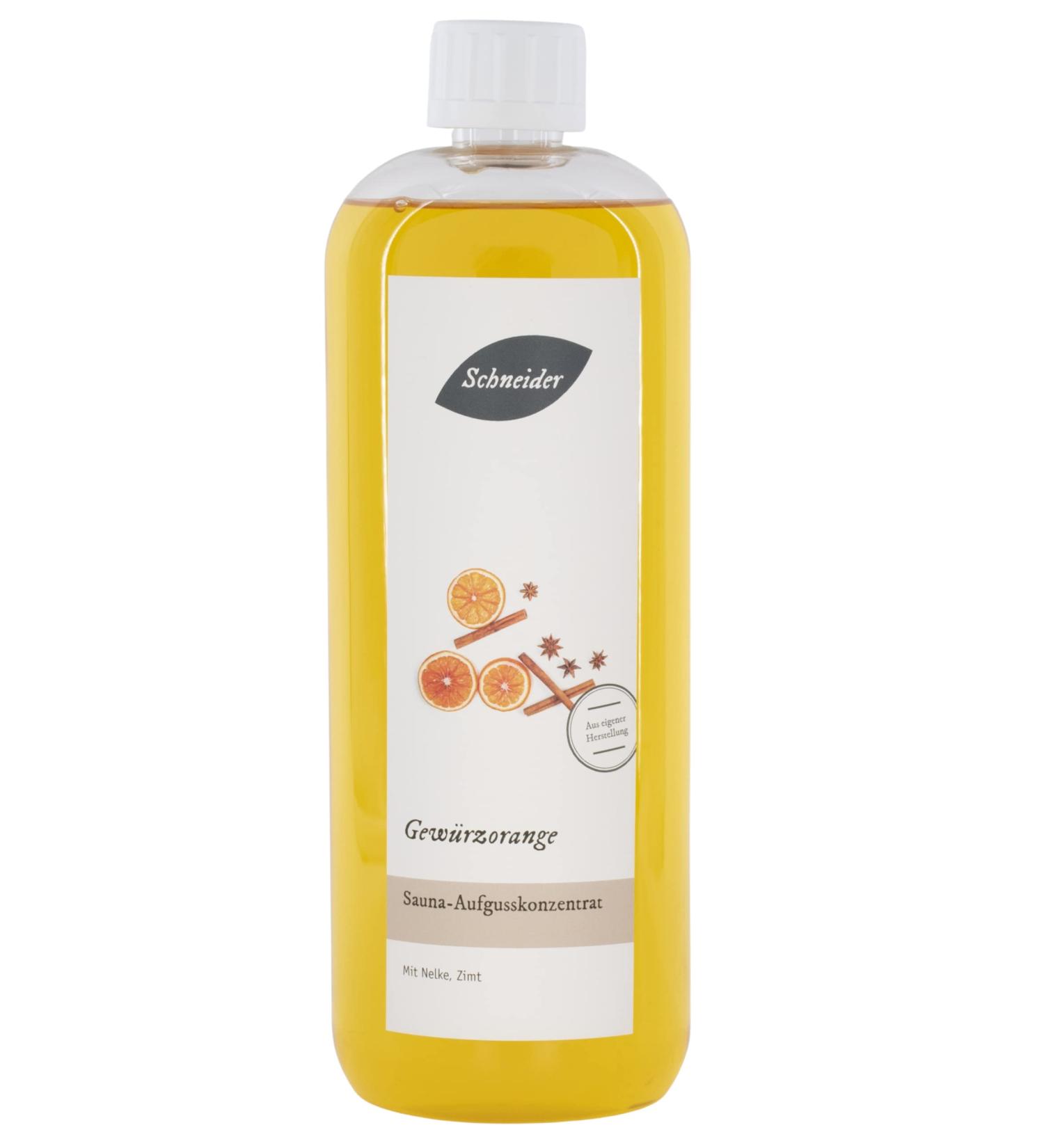 Sauna Supplies Schneider - 1000ml Orange Infusion Concentrate Spice | Fruity & Fresh Sauna Experience - Buy Online on GoSupps.com