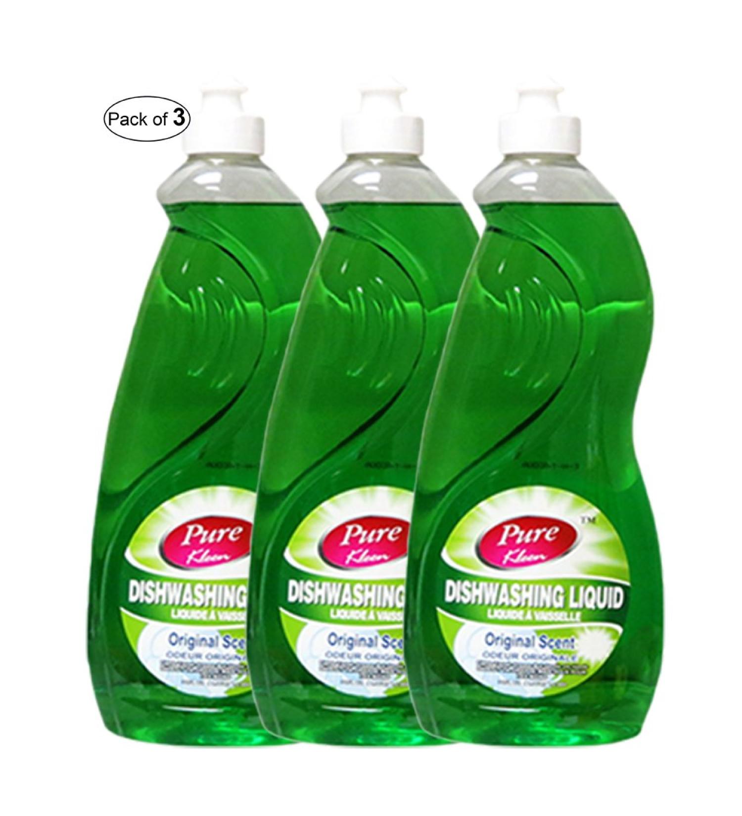 Pure Dishwashing Liquid Original Scent(1L) (Pack of 3)