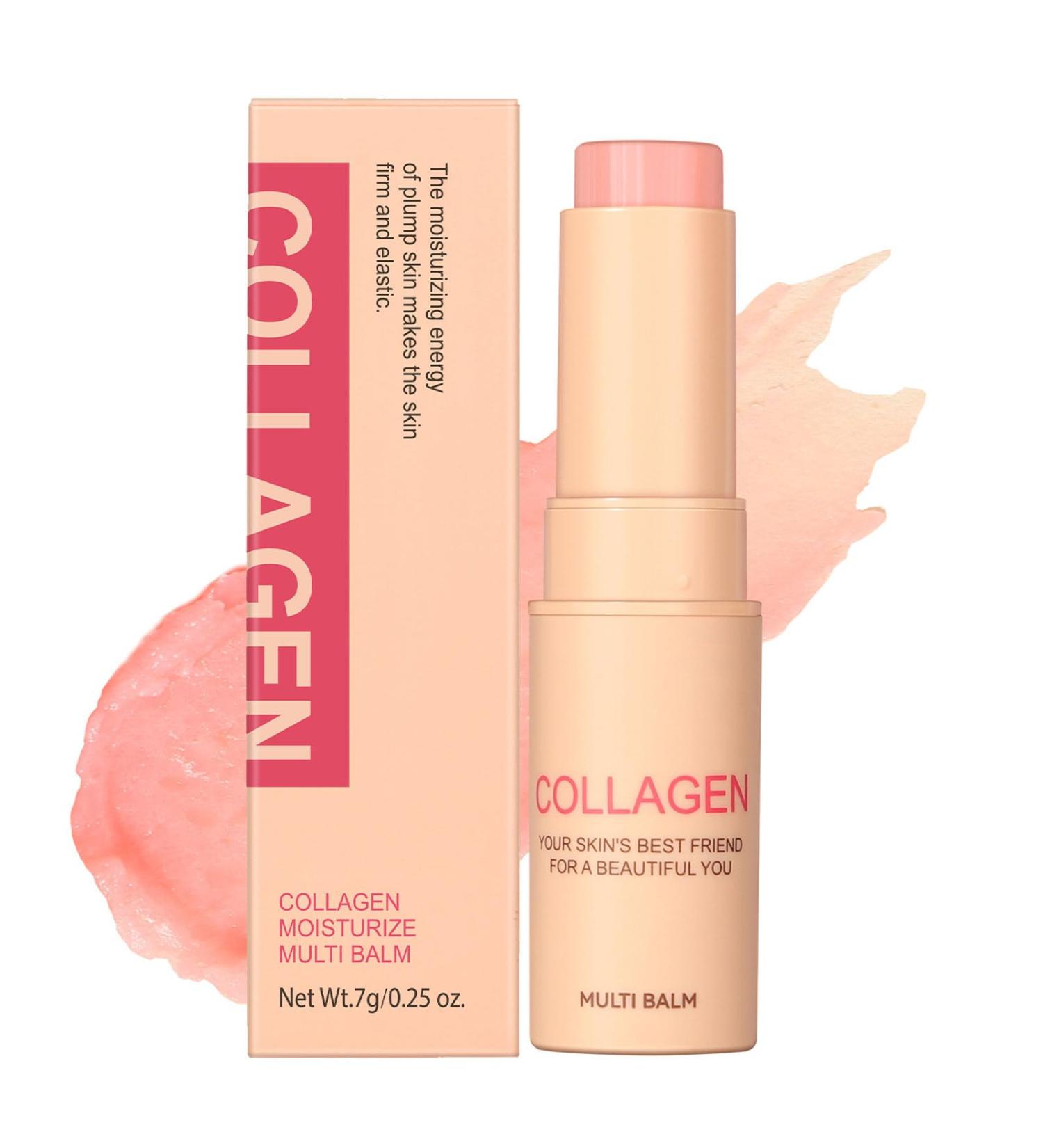 ARCHIDATE Collagen Multi Moisturizing Face Balm Stick Collagen Wrinkle Bounce Multi Balm Stick for Anti-Aging Reduce Fine Lines Firming Skin Enhances Elasticity & Plump Deeply Hydration Soft Skin - Buy Online on GoSupps.com