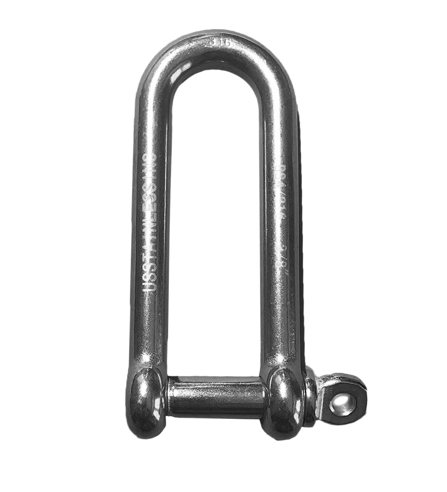Stainless Steel 316 Long D Shackle 3/8 (10mm) - Marine Grade - Buy Online on GoSupps.com
