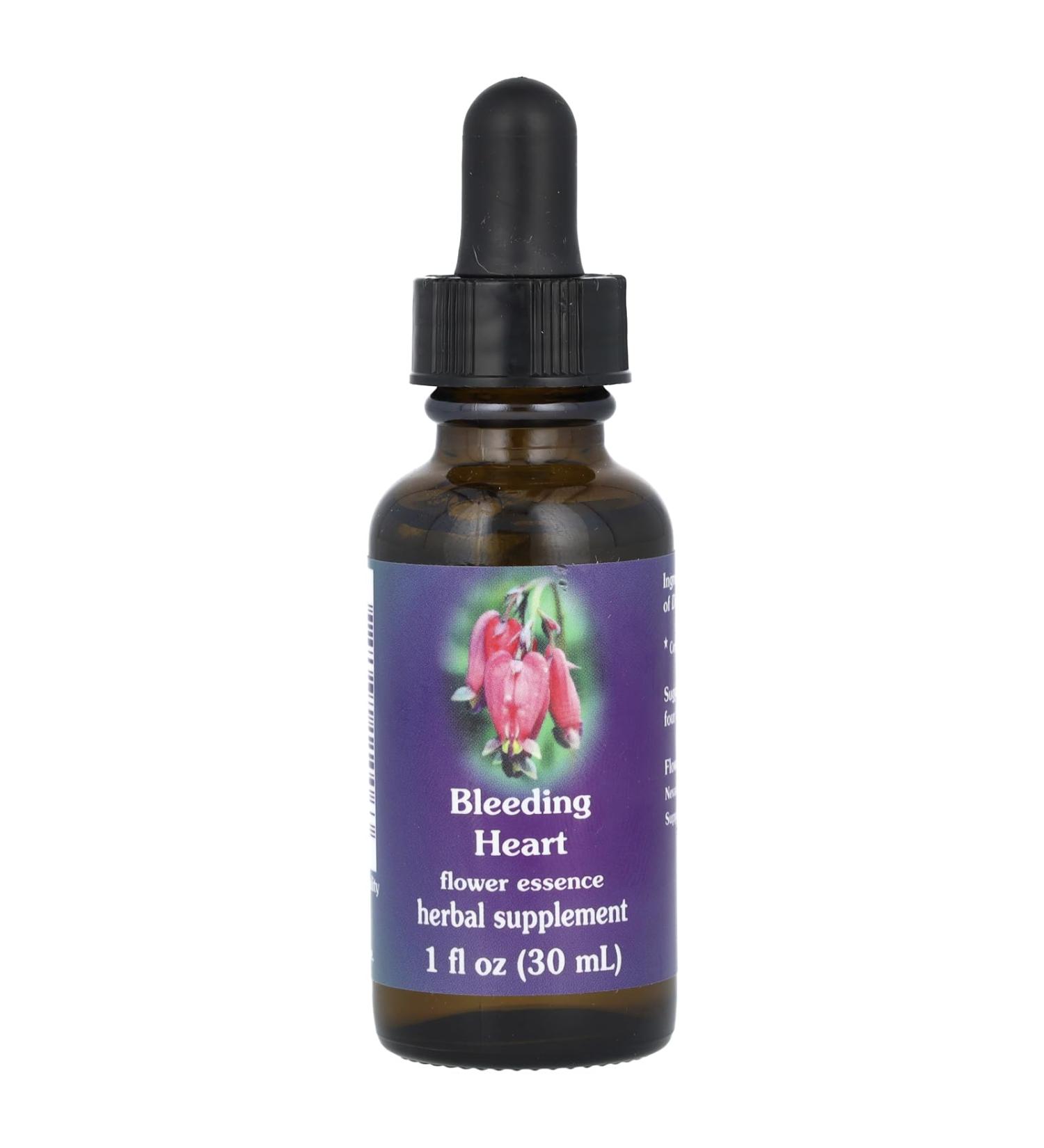 Flower Essence Services Dropper Herbal Supplements Bleeding Heart 1 Ounce
