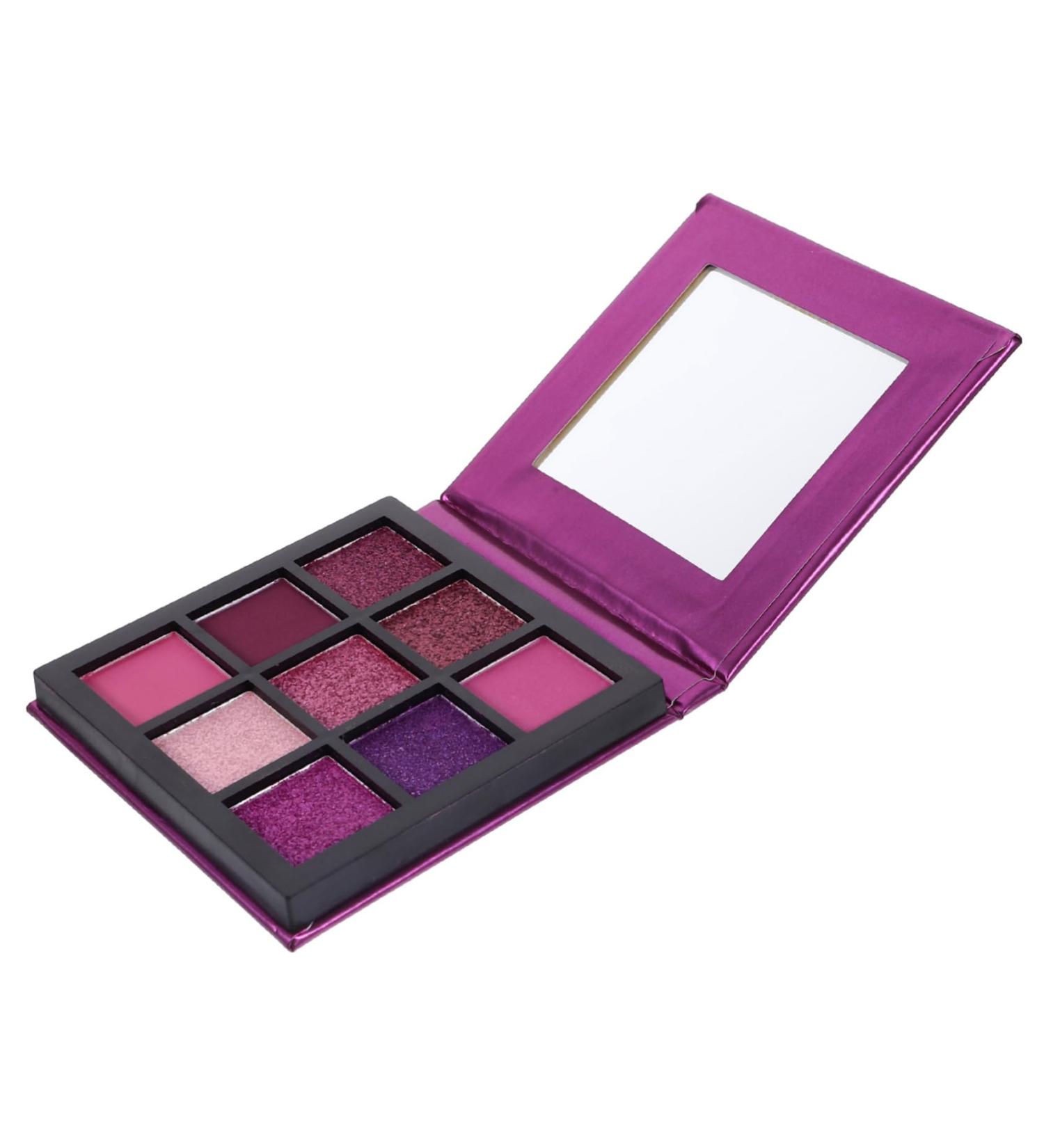 DRESSOOS Powder Women Eye Shadow 9 Makeup Palette Eye Shadow Diamond Metallic Eye Shadow Palettes 1 count (Pack of 1) Purple - Buy Online on GoSupps.com