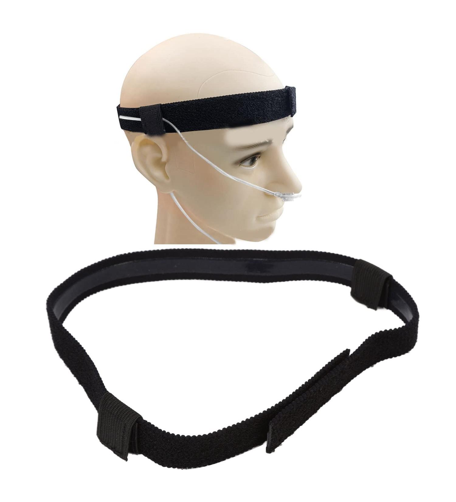 Adjustable Nasal Cannula Headband with Silicone Lining - Comfortable Ear Pain Relief for Older Adults (Black) - Buy Online on GoSupps.com