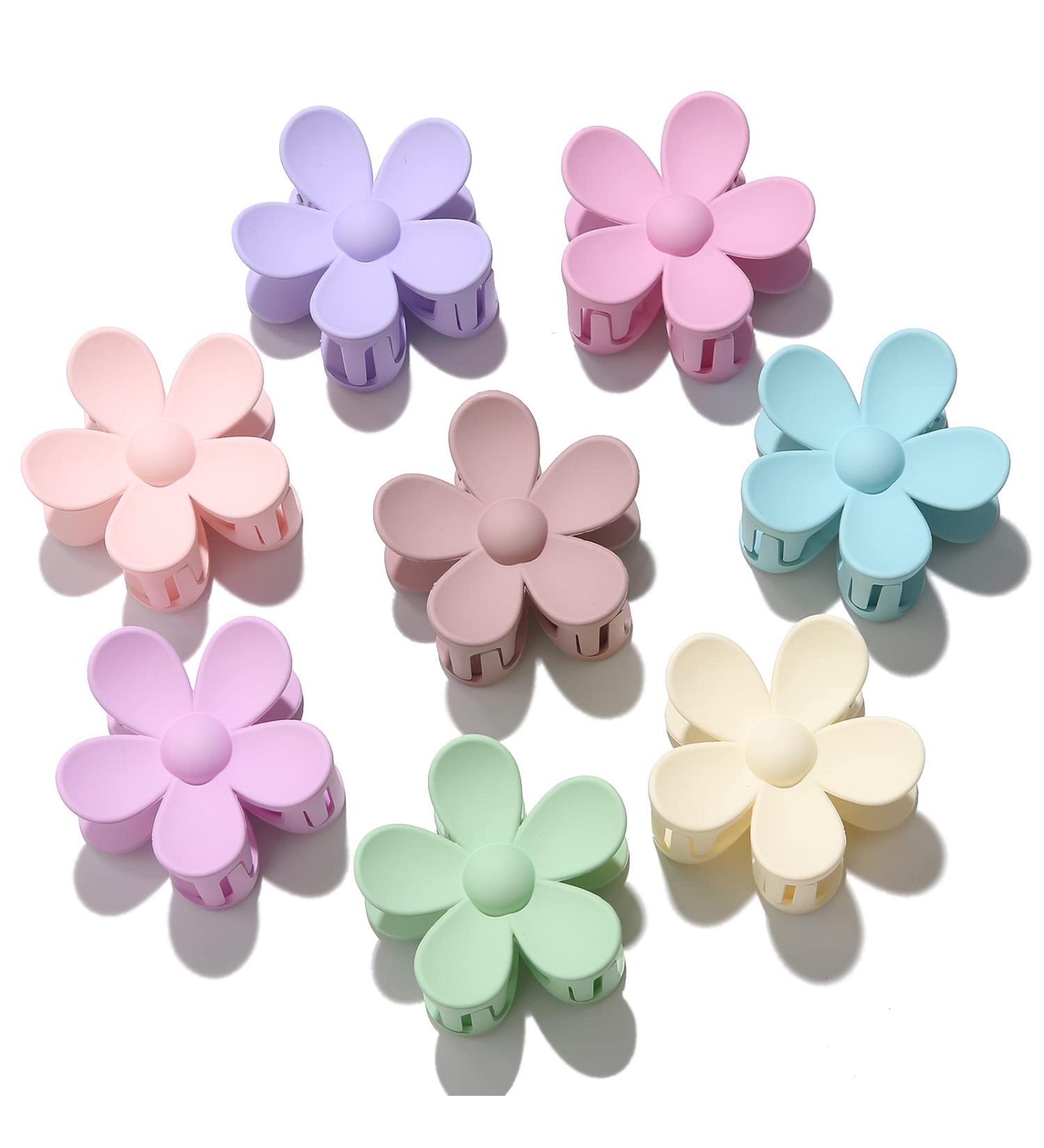 8 PCS Floral Claw Clips for Women & Girls - Strong Hold Hair Accessories for Thick Long Hair - No Slip Cute Claw Clips in Morandi Colors - Buy Online on GoSupps.com