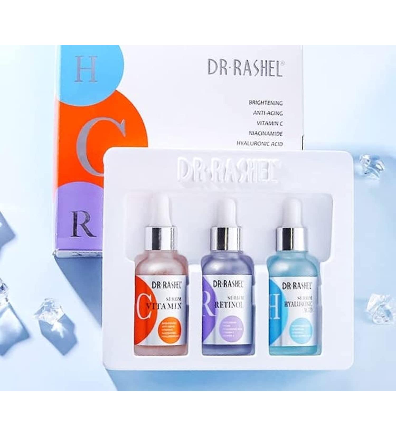 Vitamin C Retinol & Hyaluronic Acid Facial Serum Set - 3 Pack Moisturizing & Repairing - 1.01 oz Each - Buy Online on GoSupps.com