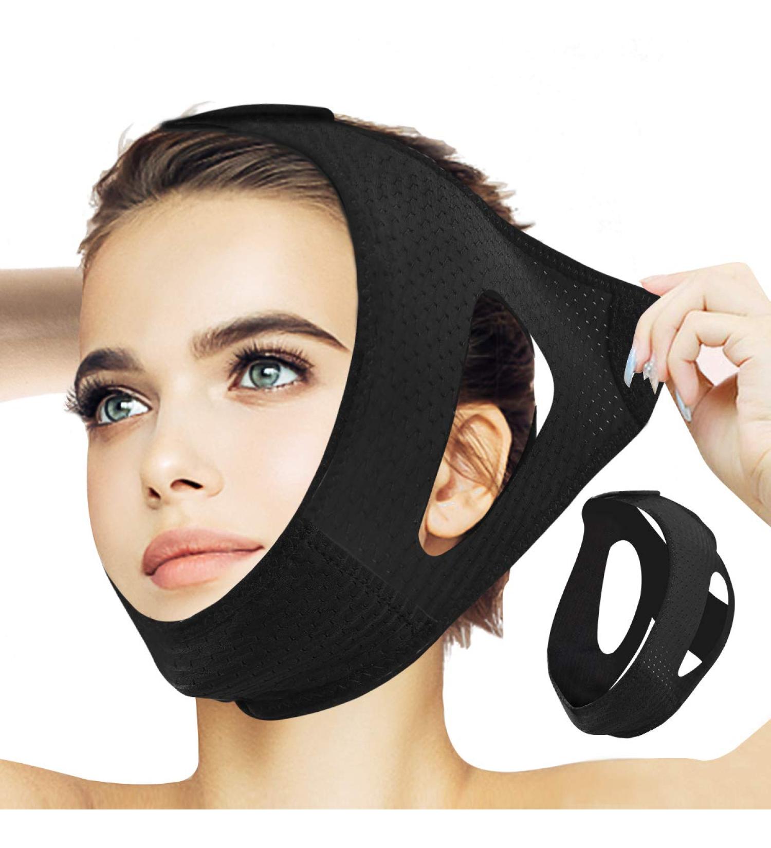 2022 Anti Snore Chin Strap - Adjustable Snoring Solution for Men and Women - Breathable Black Chin Strap - Buy Online on GoSupps.com