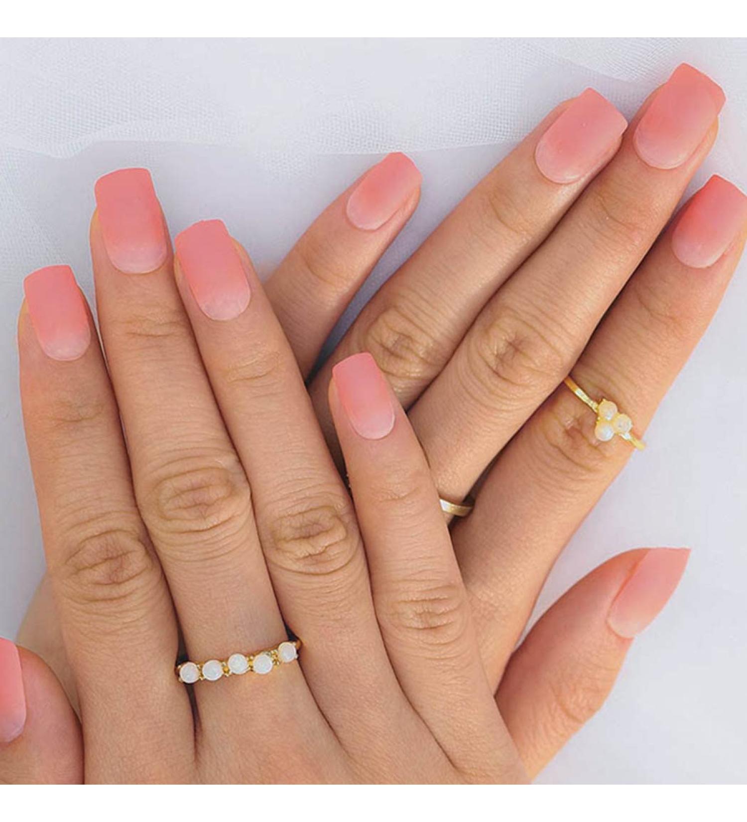 Sethexy Matte Short Fake Nails - Pink Square Acrylic Press-On Nail Tips - 24 Pack for Women & Girls - Buy Online on GoSupps.com